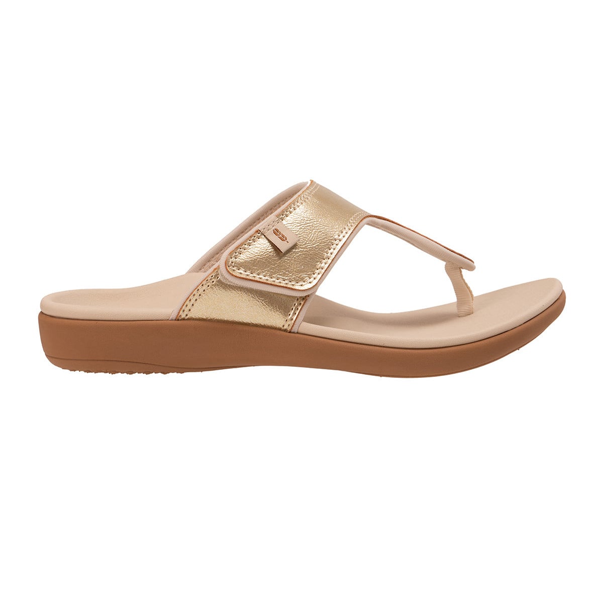 Revitalign Coco Women's Adjustable T-Strap Sandal - Champagne