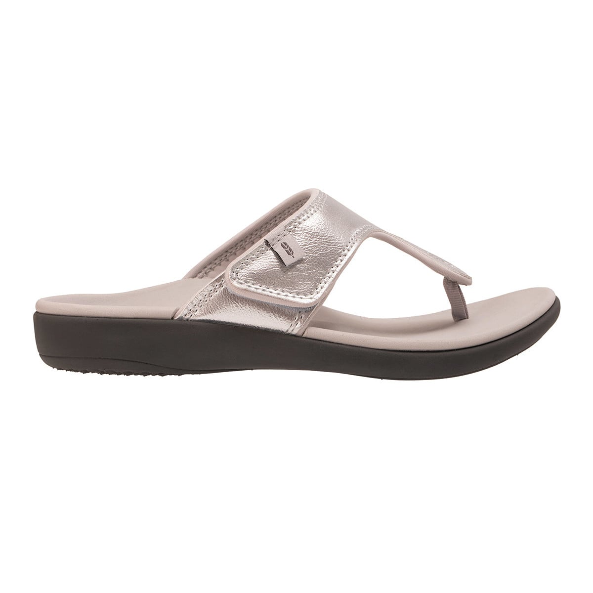 Revitalign Coco Women's Adjustable T-Strap Sandal - Silver