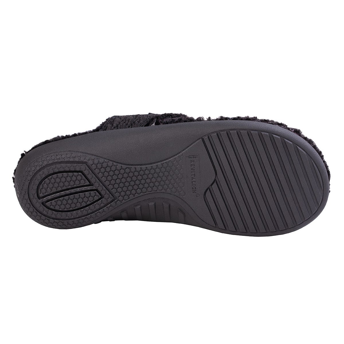 Revitalign Coco Satin Women's Toe-Post Slipper - Black