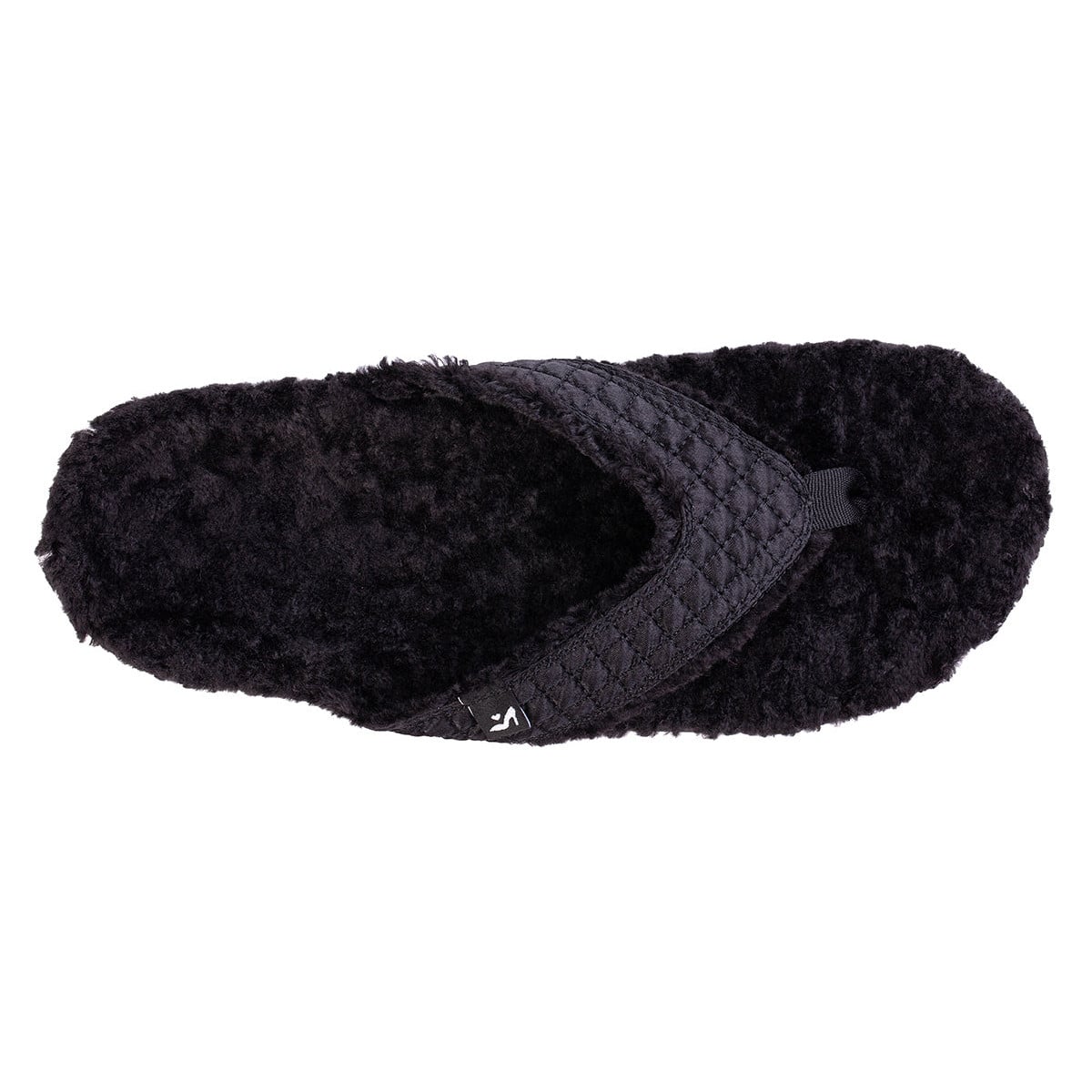 Revitalign Coco Satin Women's Toe-Post Slipper - Black
