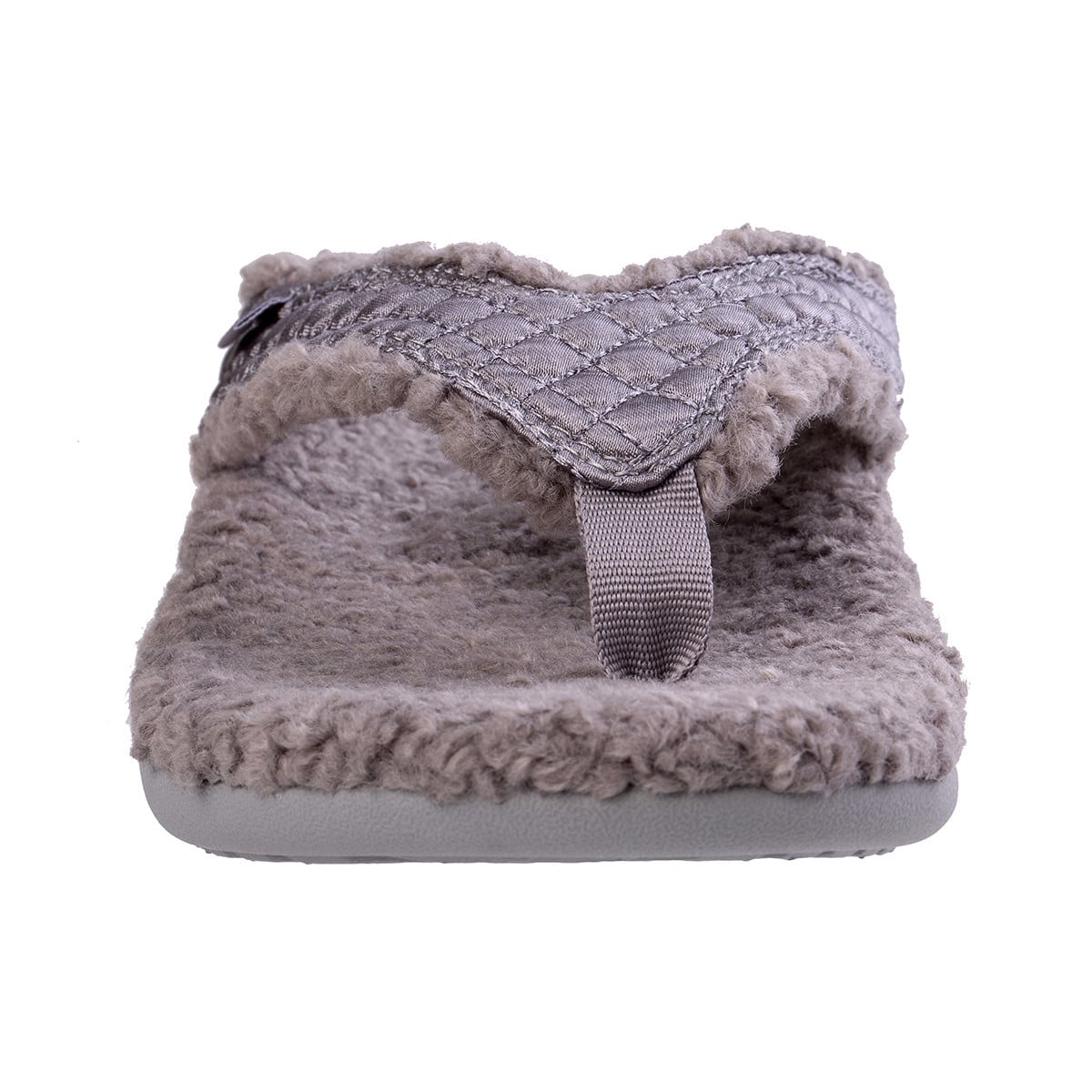 Revitalign Coco Satin Women's Toe-Post Slipper - Grey