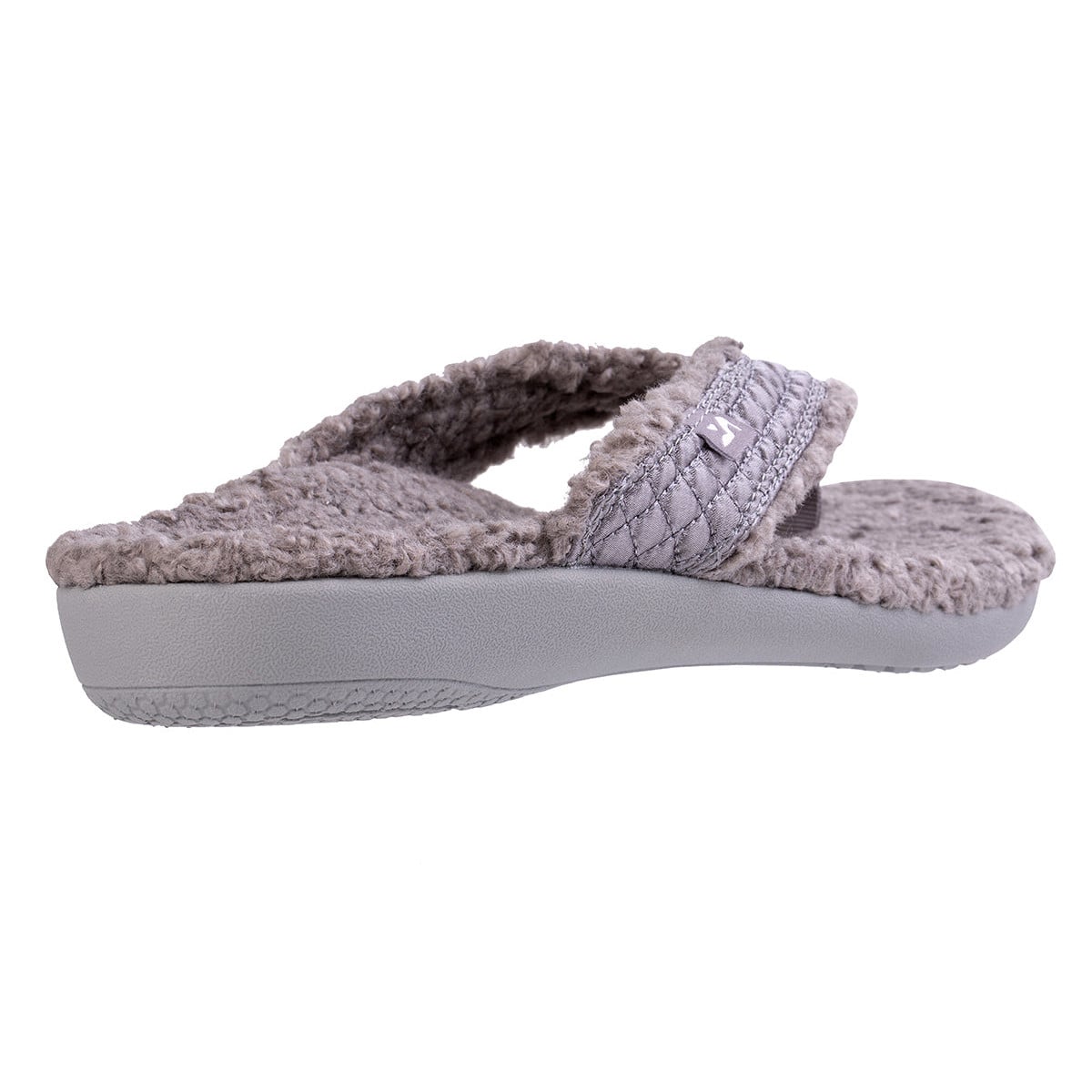 Revitalign Coco Satin Women's Toe-Post Slipper - Grey