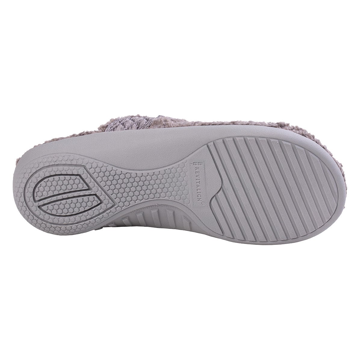 Revitalign Coco Satin Women's Toe-Post Slipper - Grey