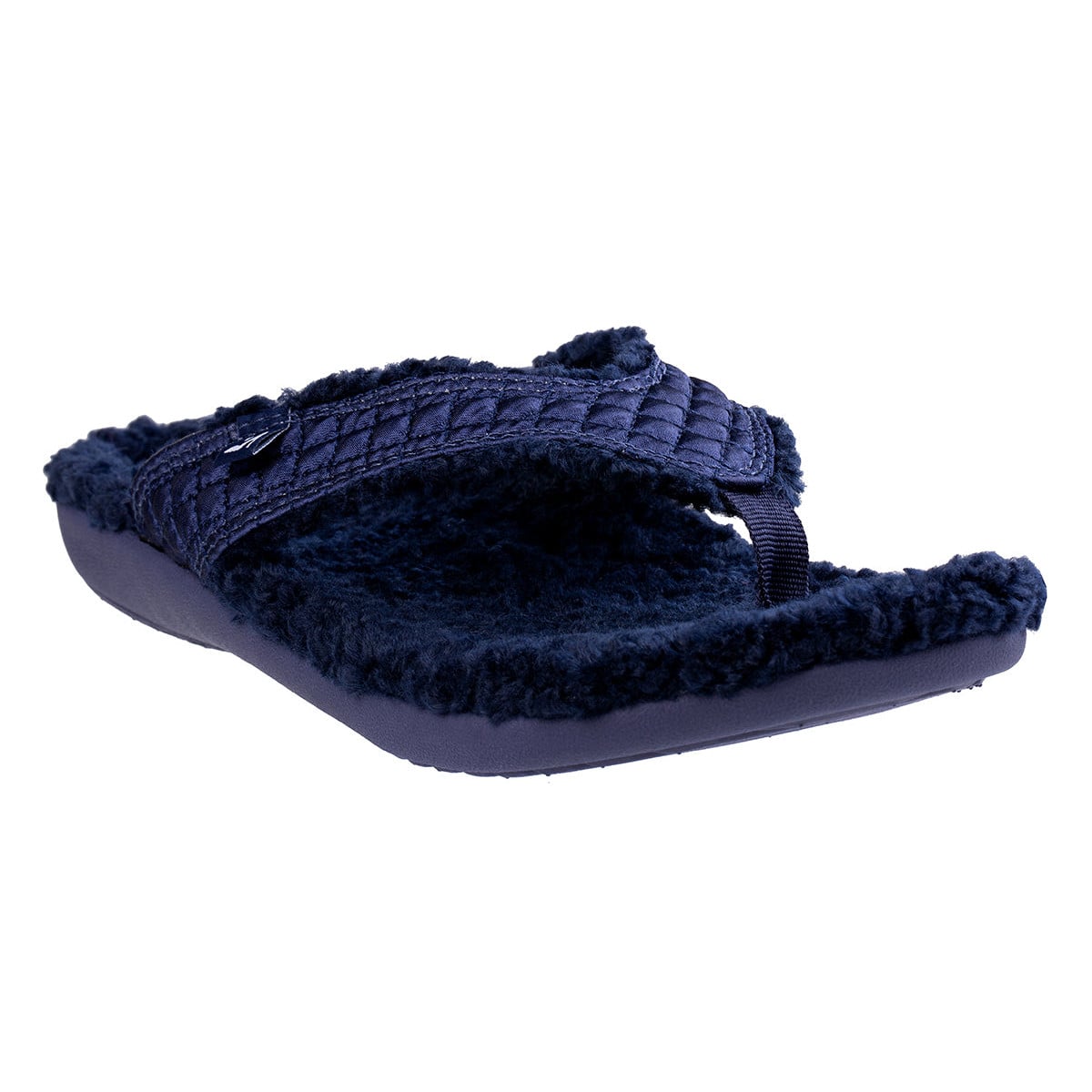 Revitalign Coco Satin Women's Toe-Post Slipper - Peacoat