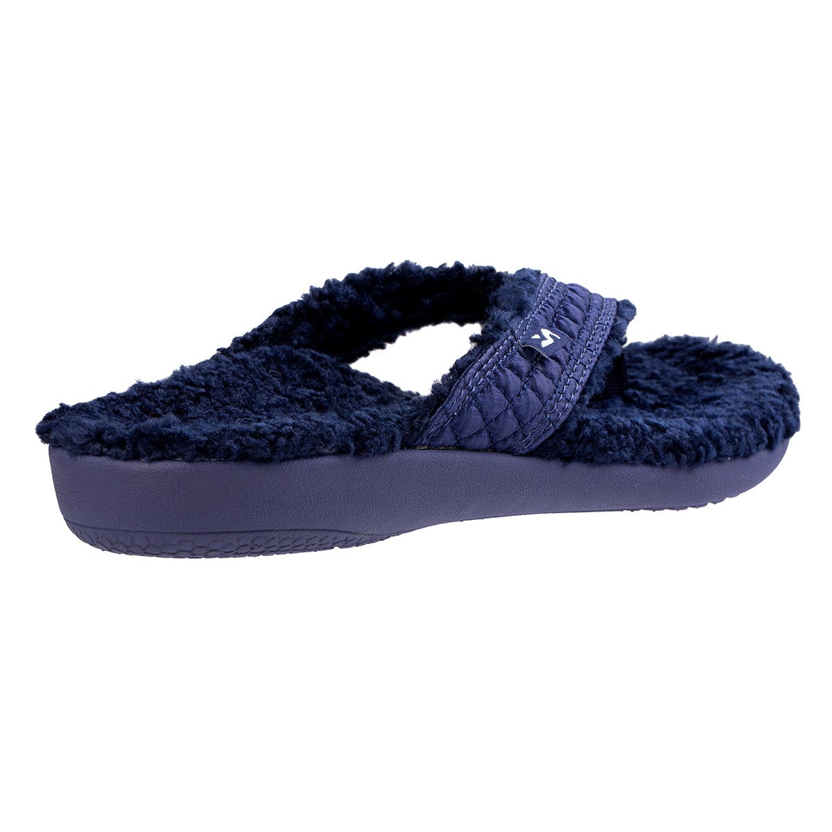 Revitalign Coco Satin Women's Toe-Post Slipper - Peacoat