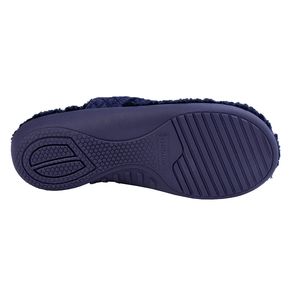 Revitalign Coco Satin Women's Toe-Post Slipper - Peacoat