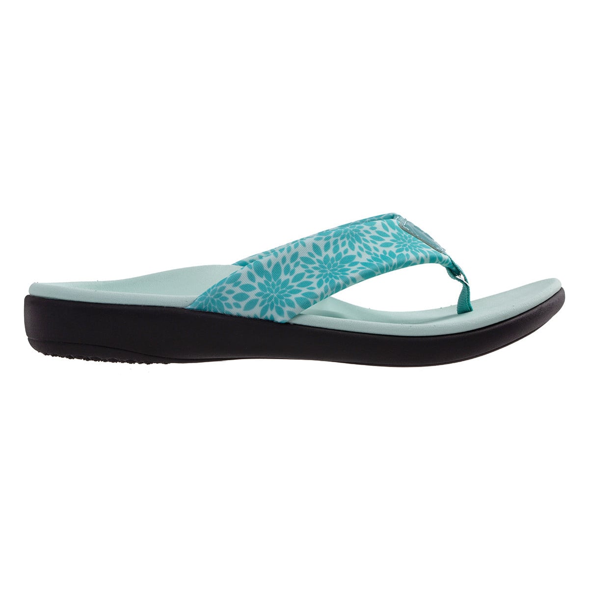 Revitalign Dahlia Women's Floral Print Flip-Flop Sandal - Aqua