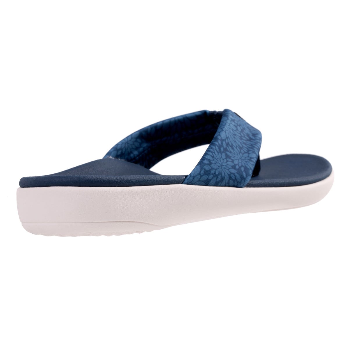 Revitalign Dahlia Women's Floral Print Flip-Flop Sandal - Majolica Blue