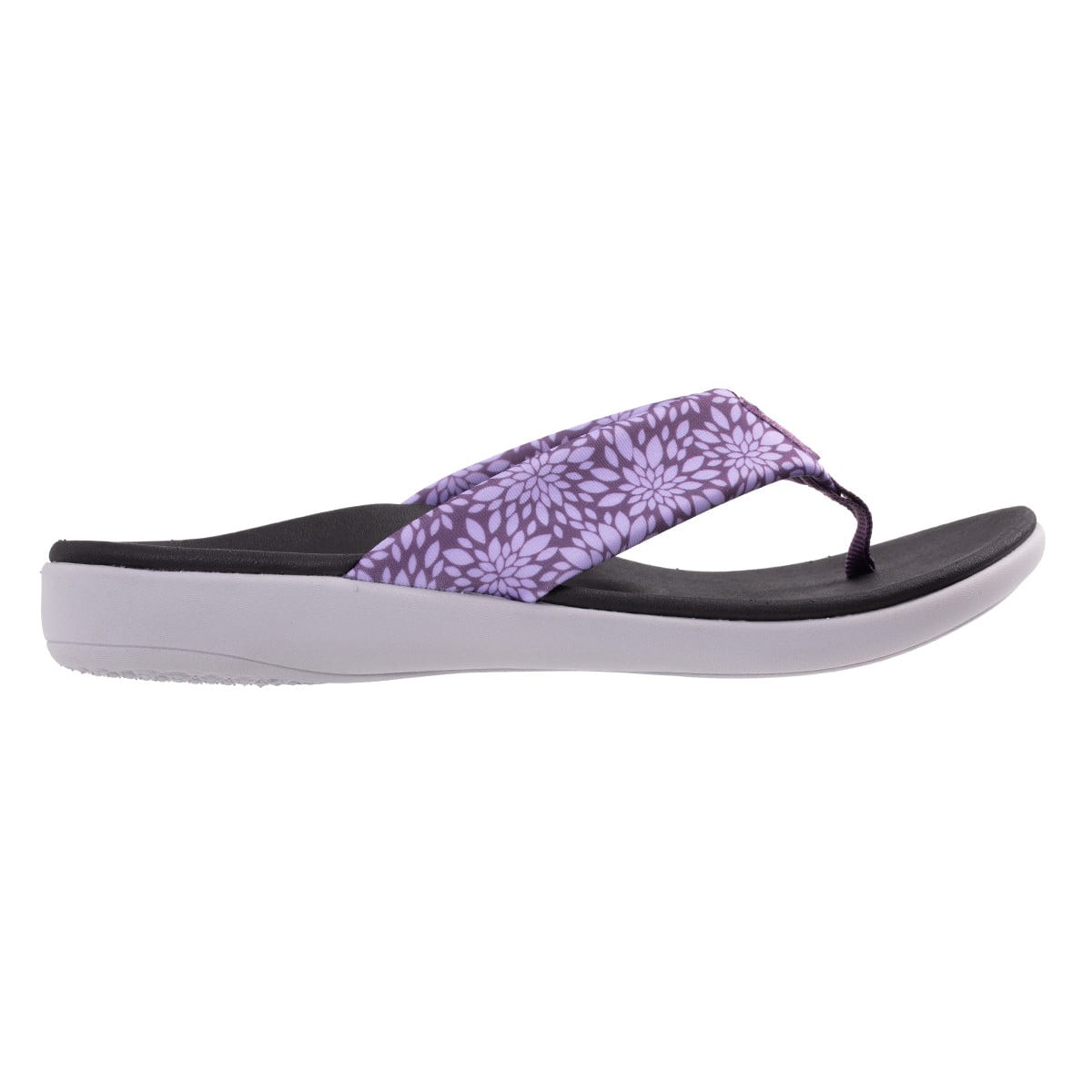 Revitalign Dahlia Women's Floral Print Flip-Flop Sandal - Vintage Violet