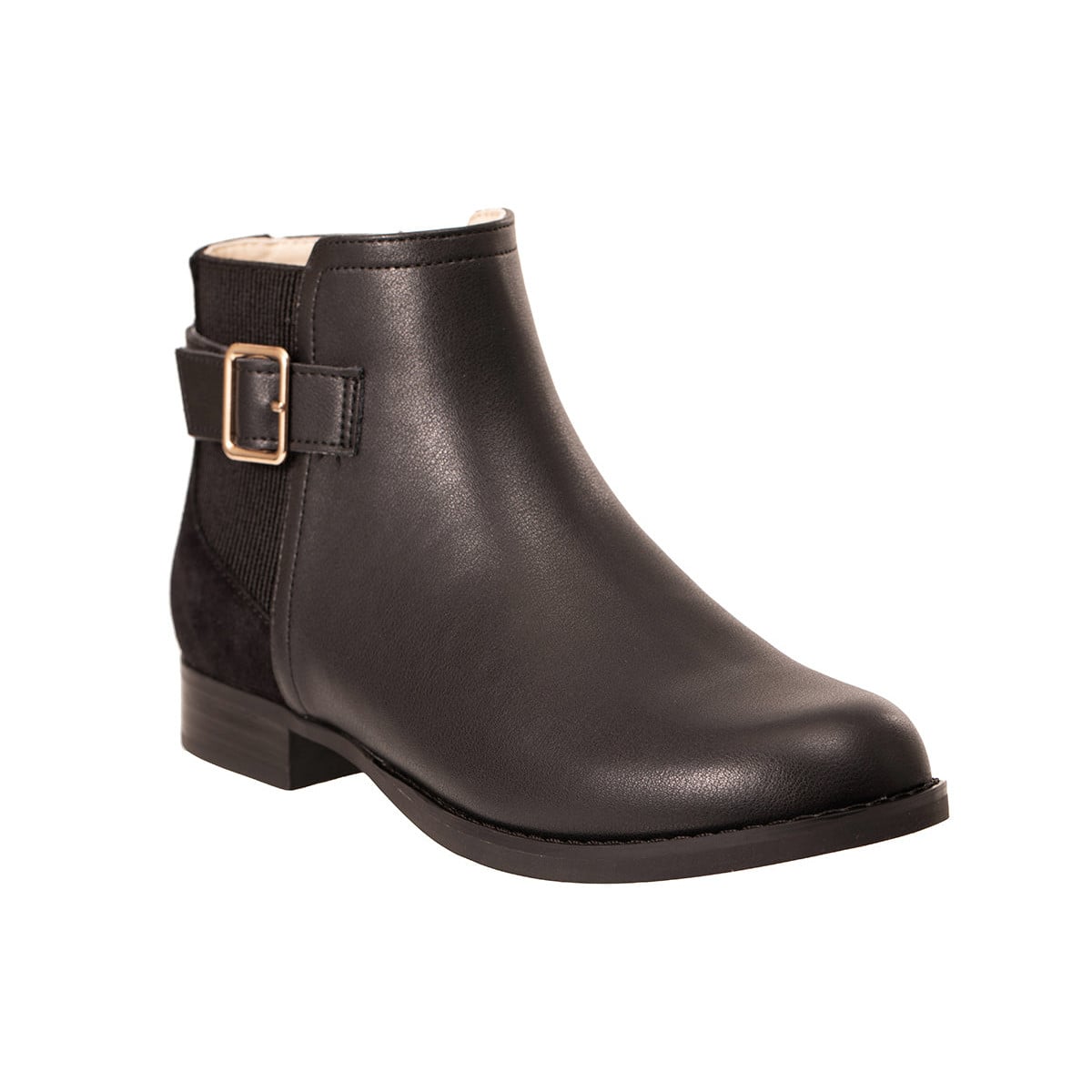 Revitalign Dakotah Women's Leather and Suede Ankle Boot - Black