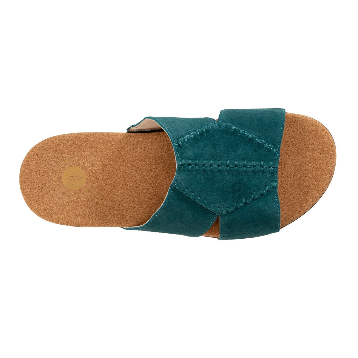 Revitalign Dolce Women's Suede Slide Sandal - Spruce Green