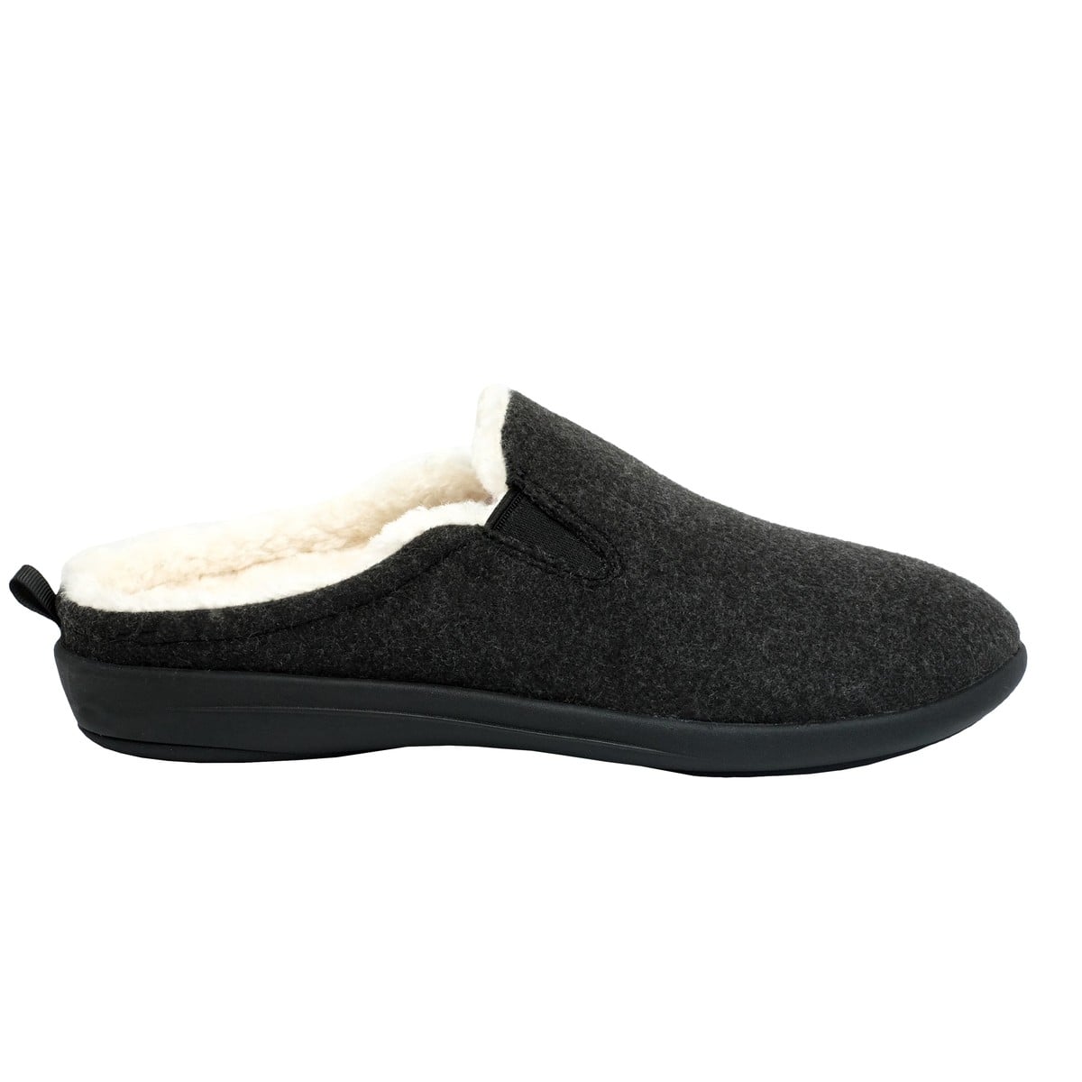 Revitalign Dundee Women's Faux Fur Lined Slipper - Charcoal