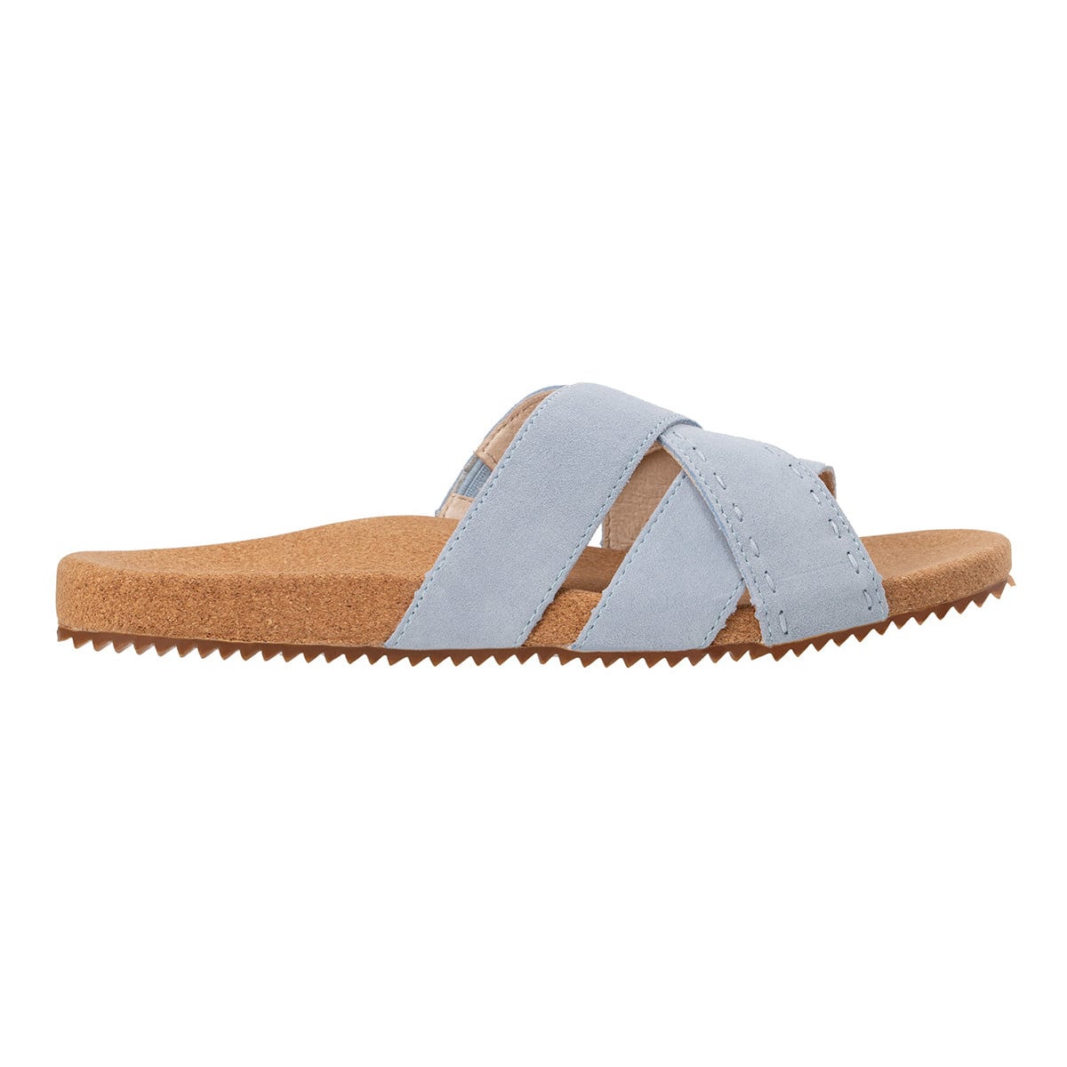 Revitalign Eden Women's Suede Slide Sandal - Sky Blue
