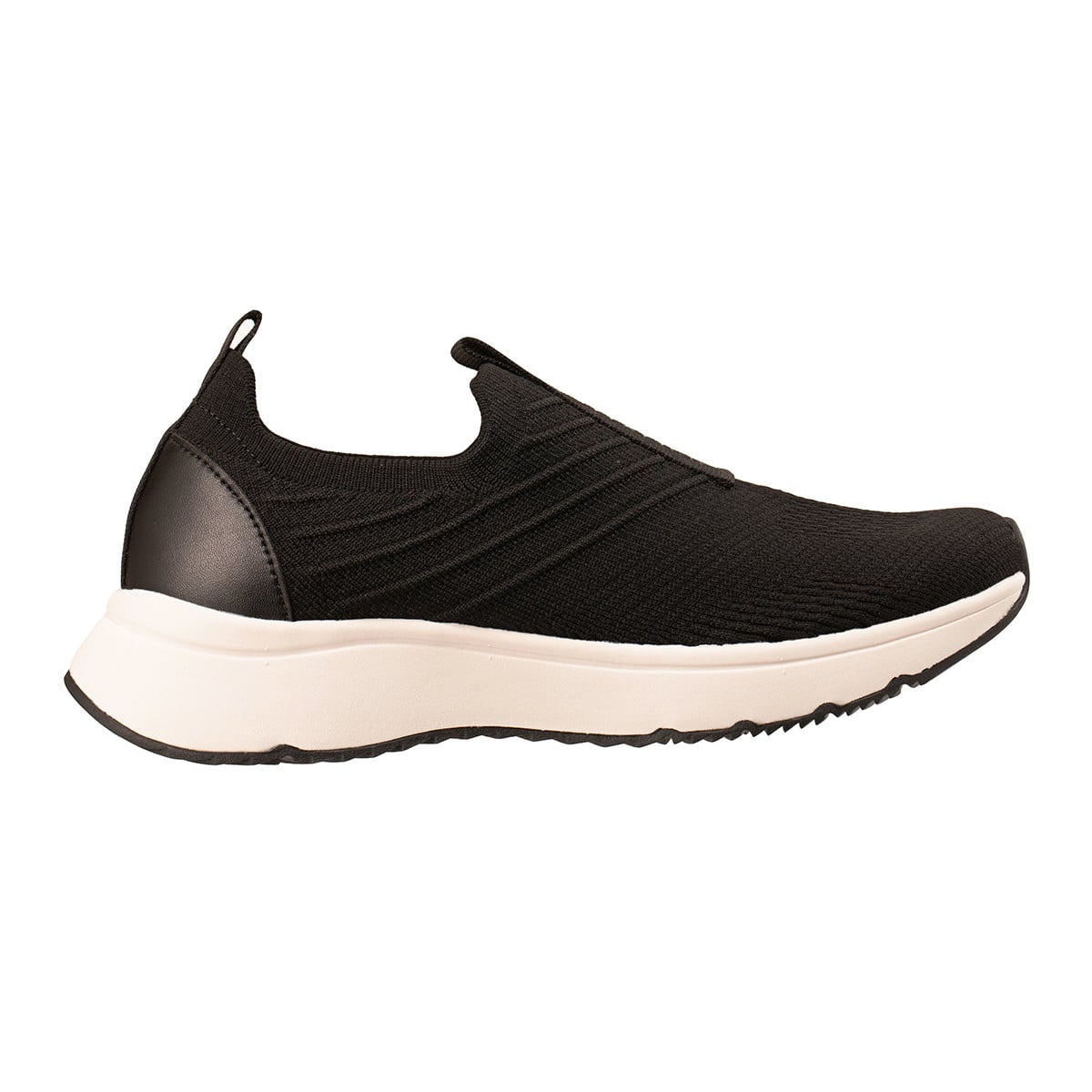 Revitalign Ella Women's Knit Slip-On Walking Sneaker - Black