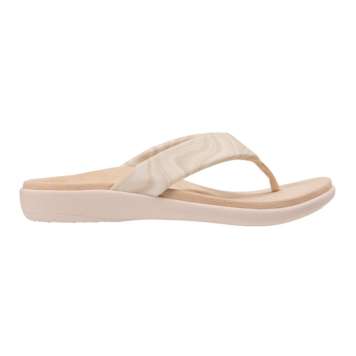 Revitalign Euphoria Fresh Women's Printed Flip-Flop Sandal - Snow White