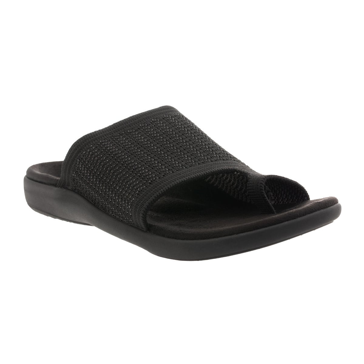 Revitalign Evelyn Serenity Women's Knit Toe Loop Slide Sandal - Black
