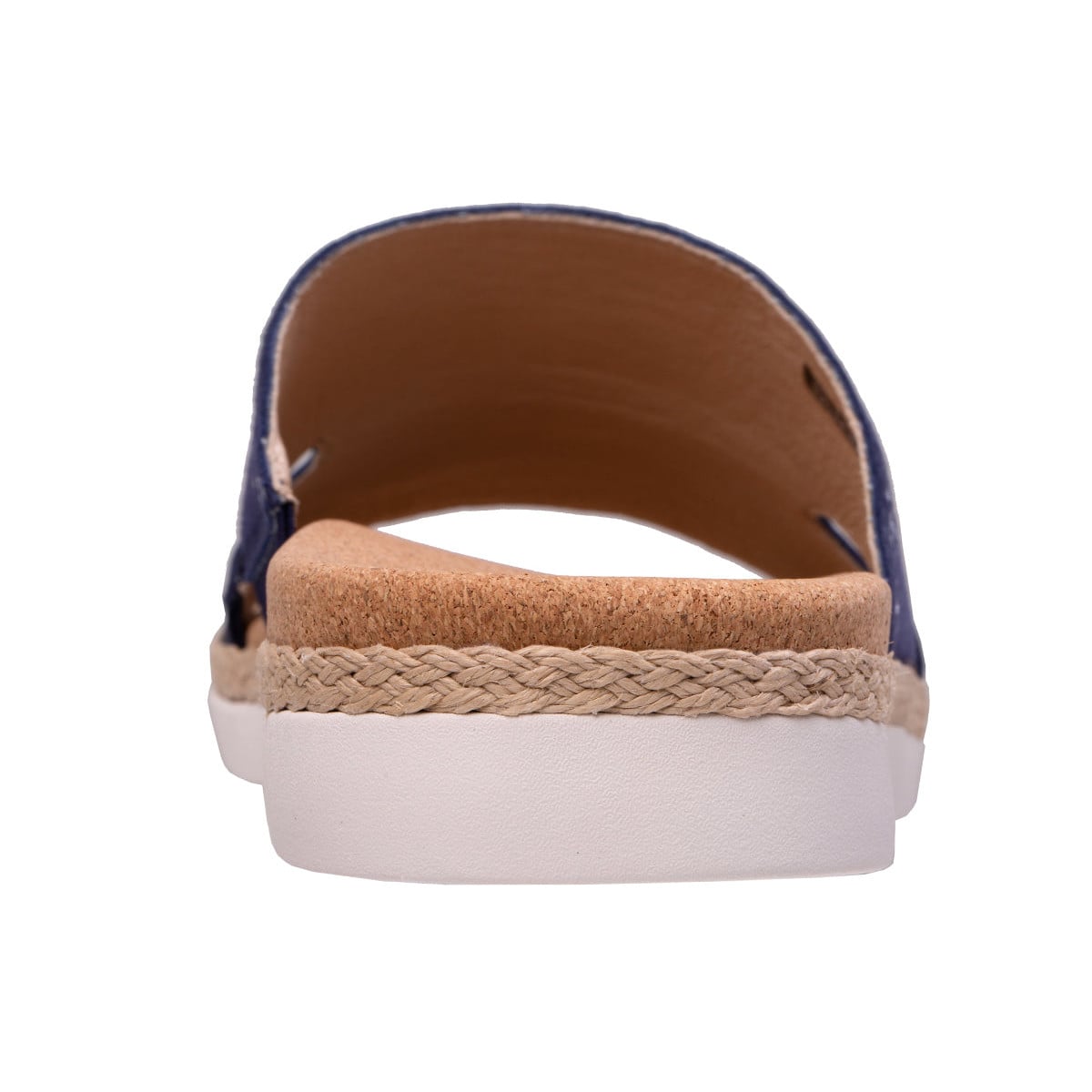 Revitalign Fiona Women's Suede Greek Key Slide Sandal - Peacoat