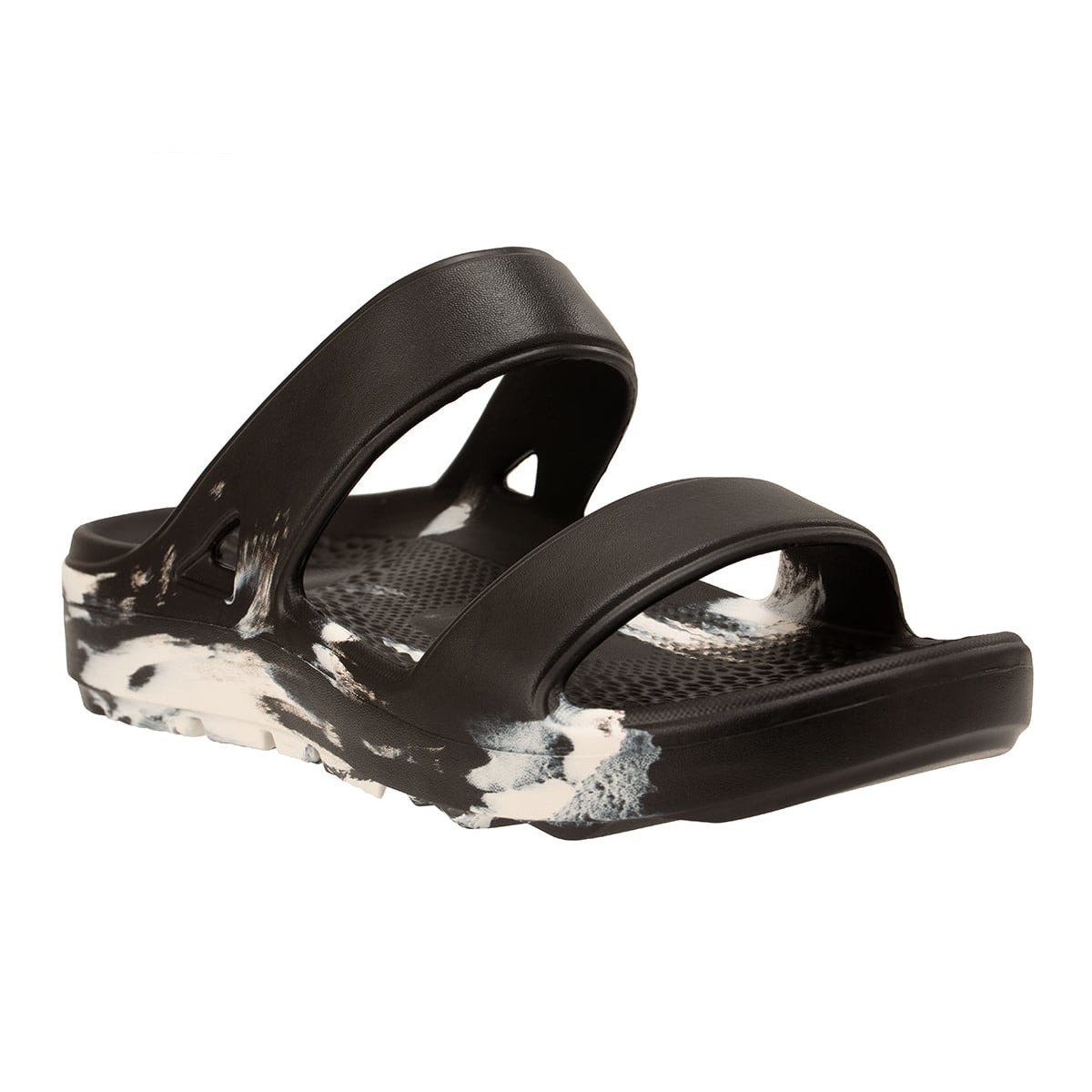 Revitalign Fusion Zest Marble Women's Recovery Slide Sandal - Black