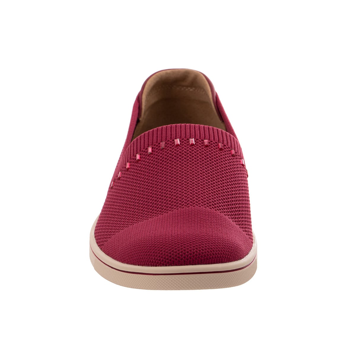 Revitalign Gemma Sparkle Women's Knit Slip-On Sneaker - Plum
