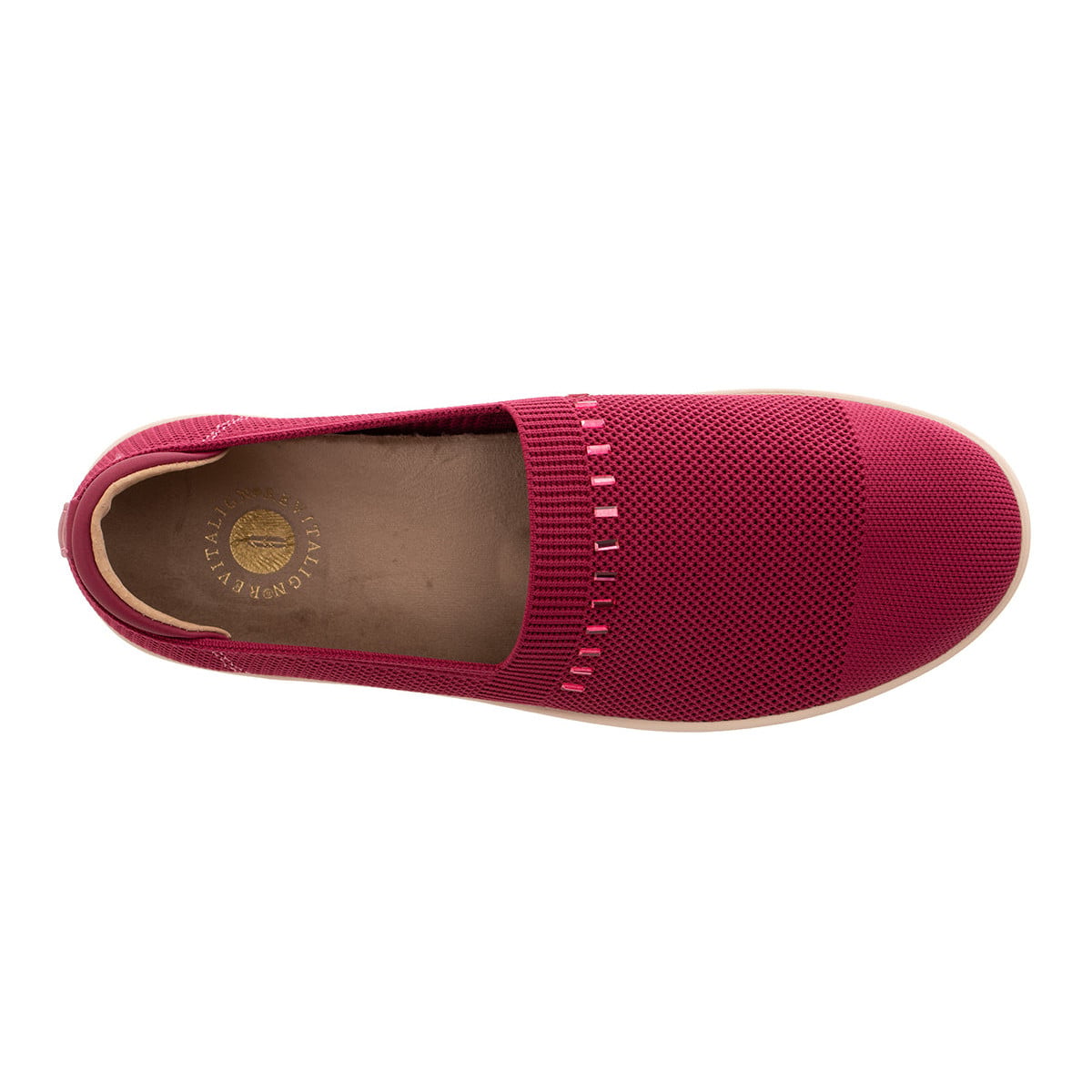 Revitalign Gemma Sparkle Women's Knit Slip-On Sneaker - Plum