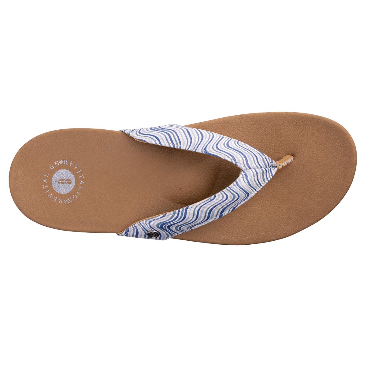 Revitalign Gulf Retro Women's Toe-Post Sandal - Blue