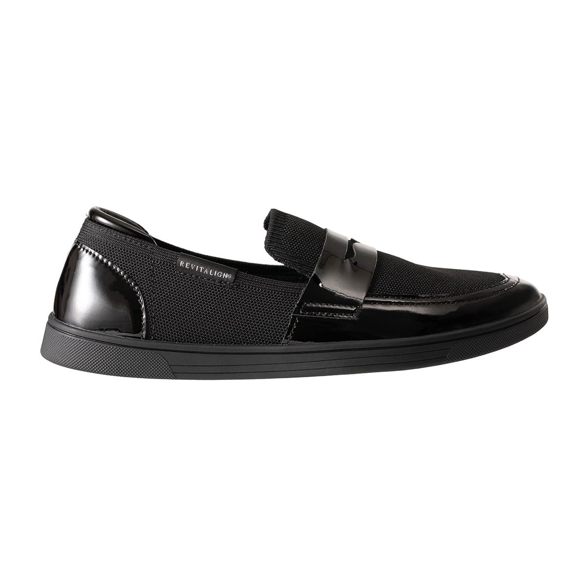 Revitalign Hamlet Women's Knit Penny Loafer - Black