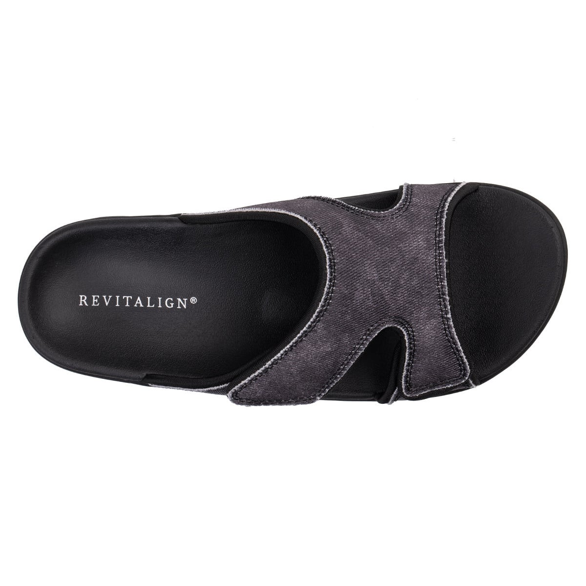 Revitalign Kholo Denim Women's Slide Sandal - Black