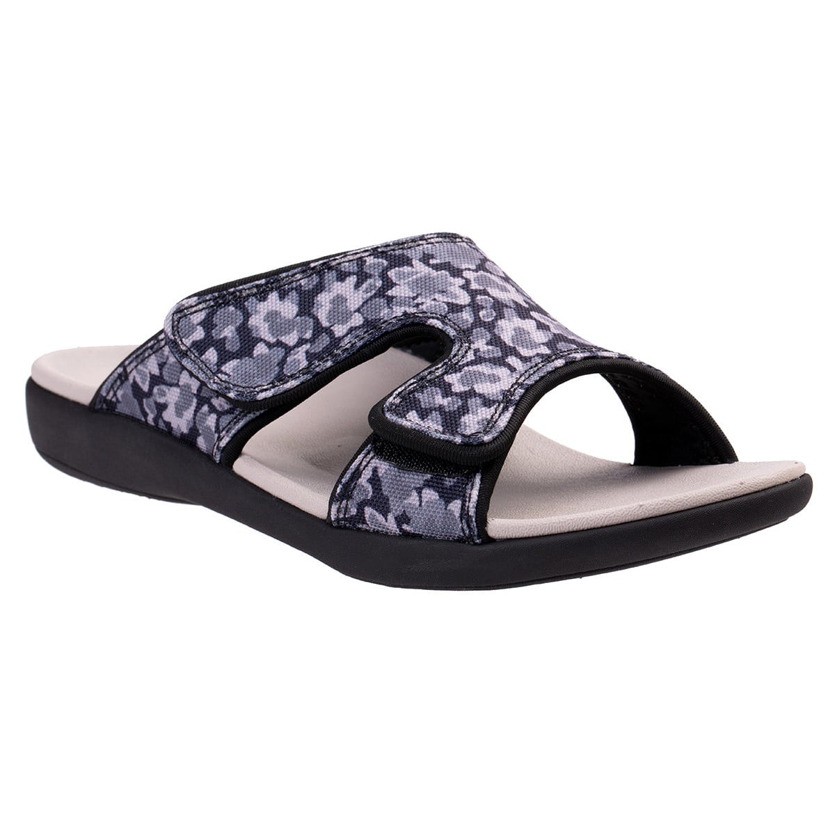 Revitalign Kholo Mod Floral Women's Slide Sandal - Black