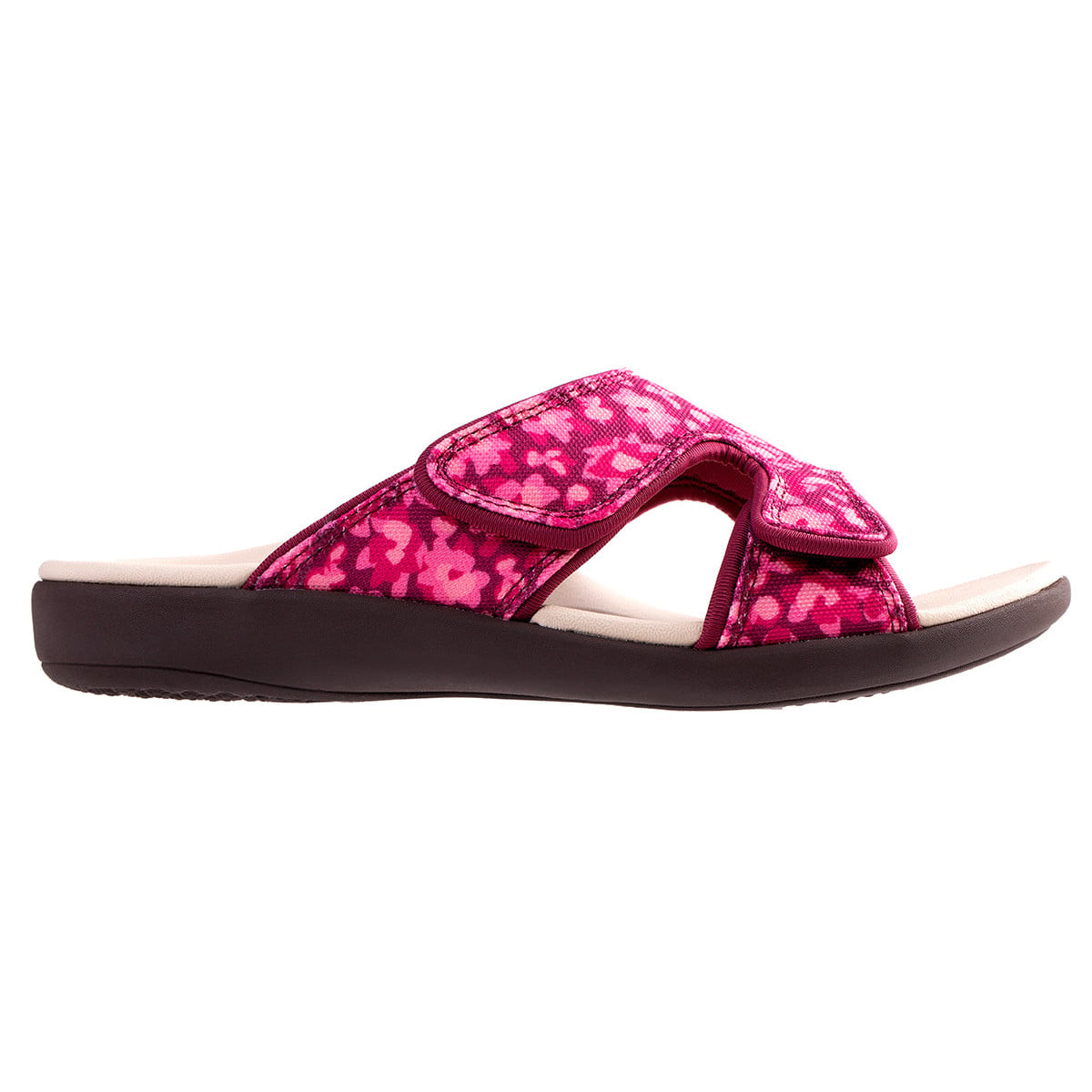 Revitalign Kholo Mod Floral Women's Slide Sandal - Red Plum