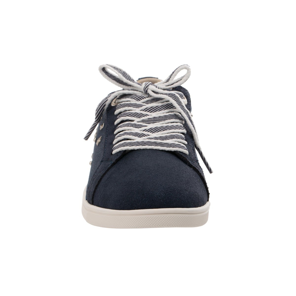 Revitalign Liv Women's Suede and Canvas Lace-Up Sneaker - Navy Shimmer