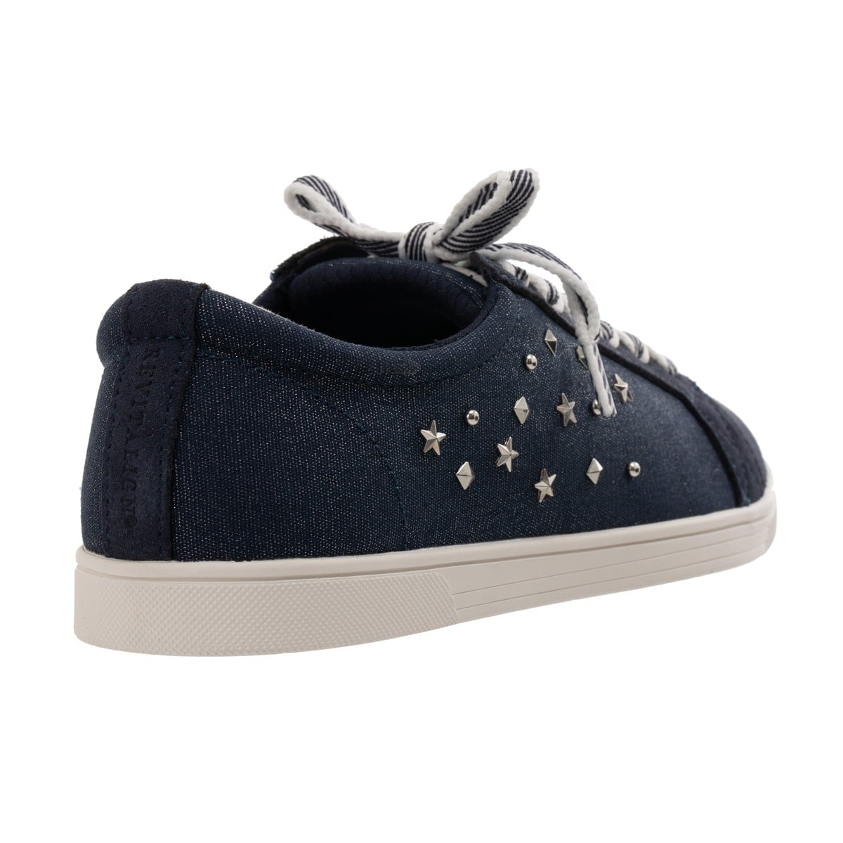 Revitalign Liv Women's Suede and Canvas Lace-Up Sneaker - Navy Shimmer