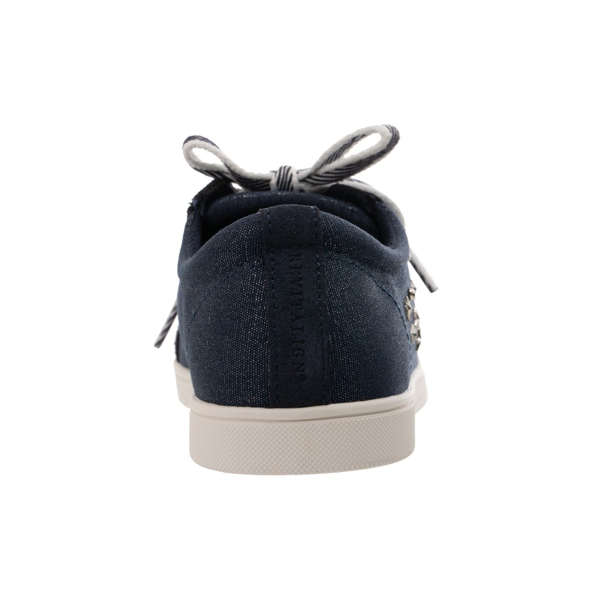 Revitalign Liv Women's Suede and Canvas Lace-Up Sneaker - Navy Shimmer