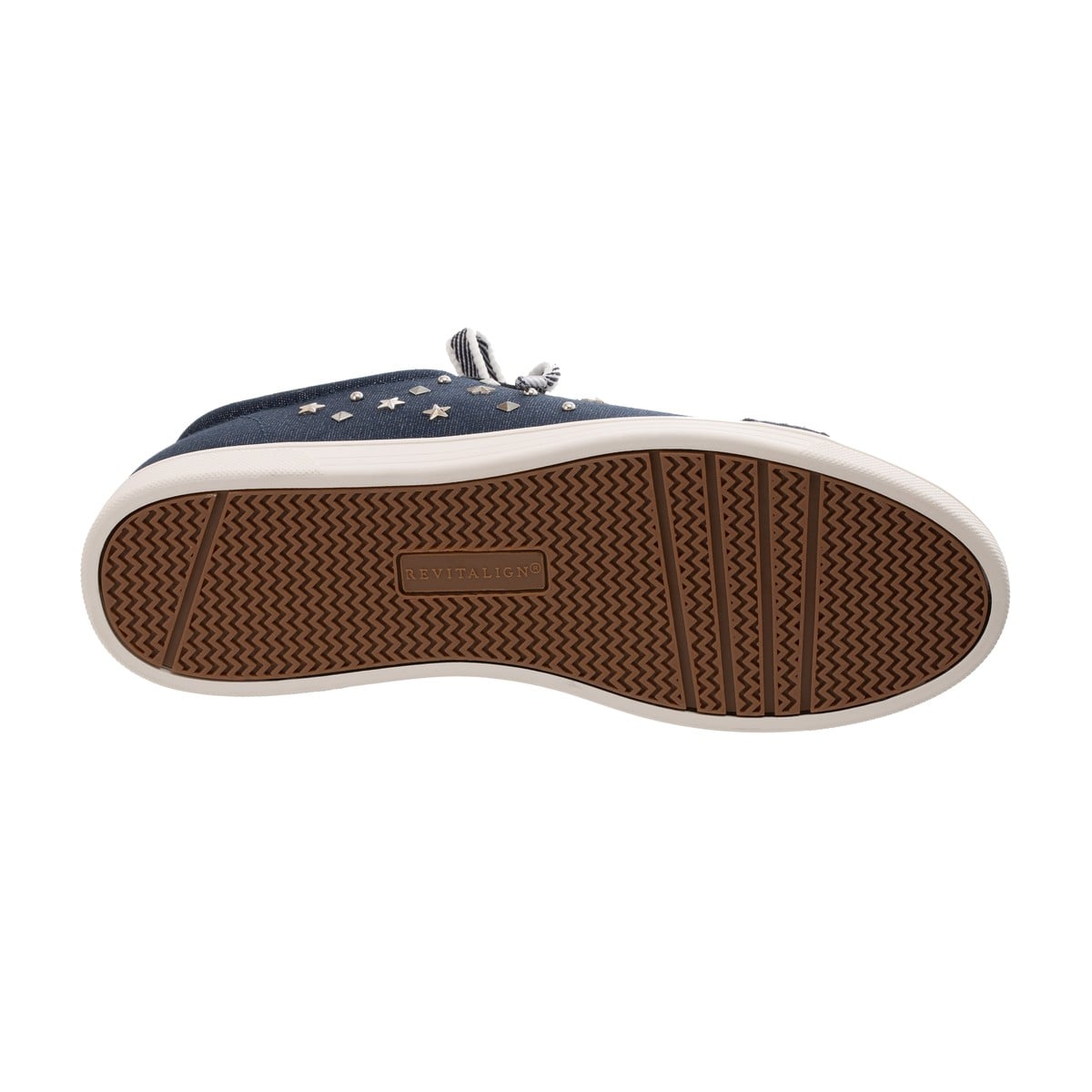 Revitalign Liv Women's Suede and Canvas Lace-Up Sneaker - Navy Shimmer