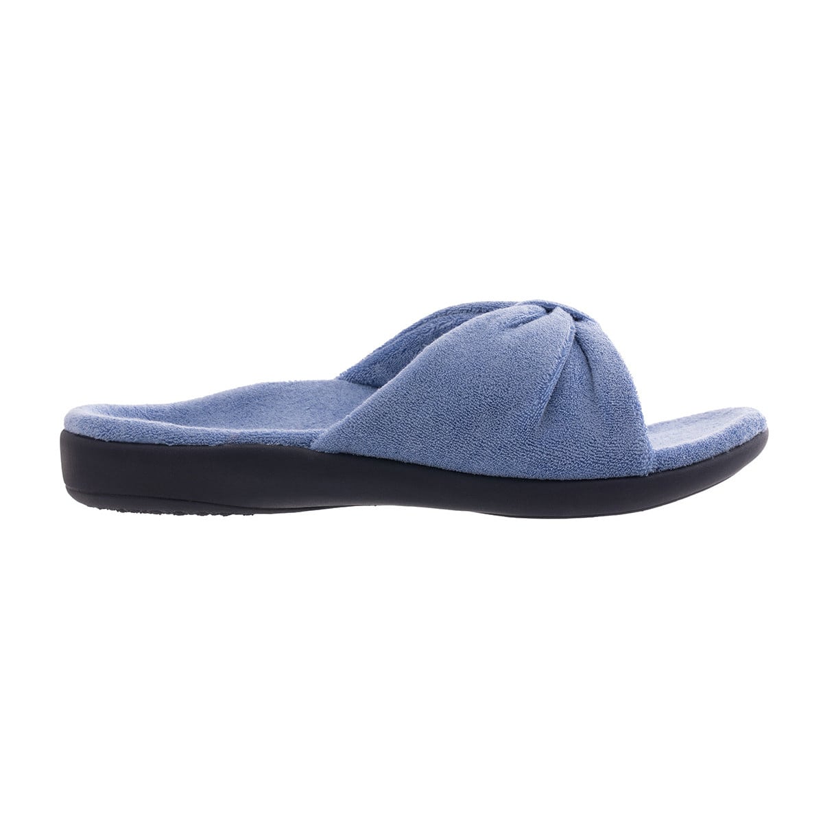 Revitalign Lounge Terry Women's Open-Toe Slide Slipper - Baby Blue