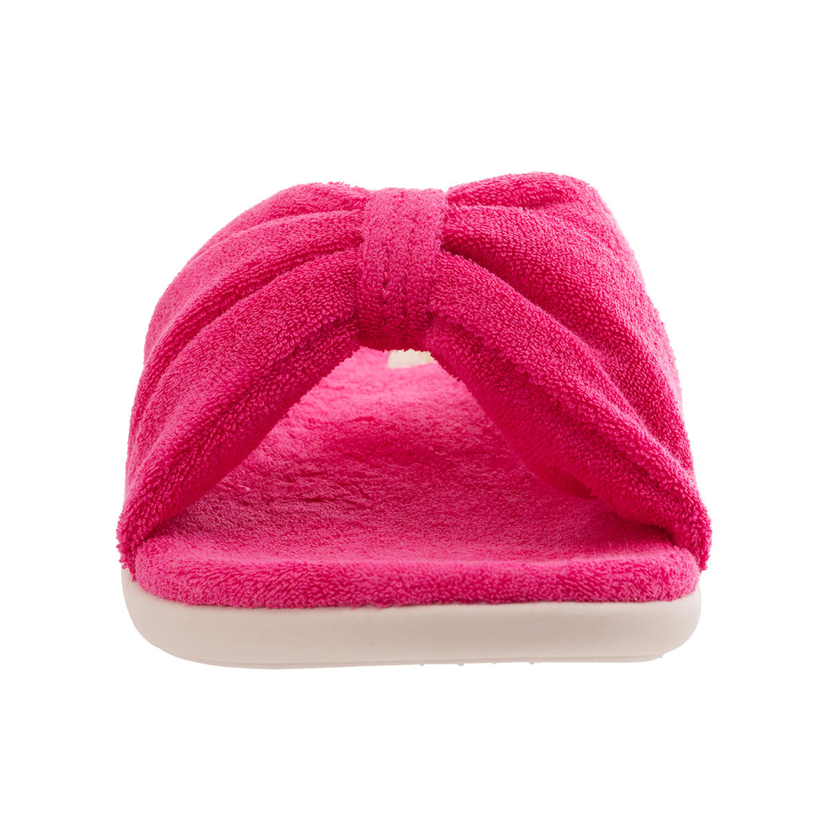 Revitalign Lounge Terry Women's Open-Toe Slide Slipper - Flamingo Pink