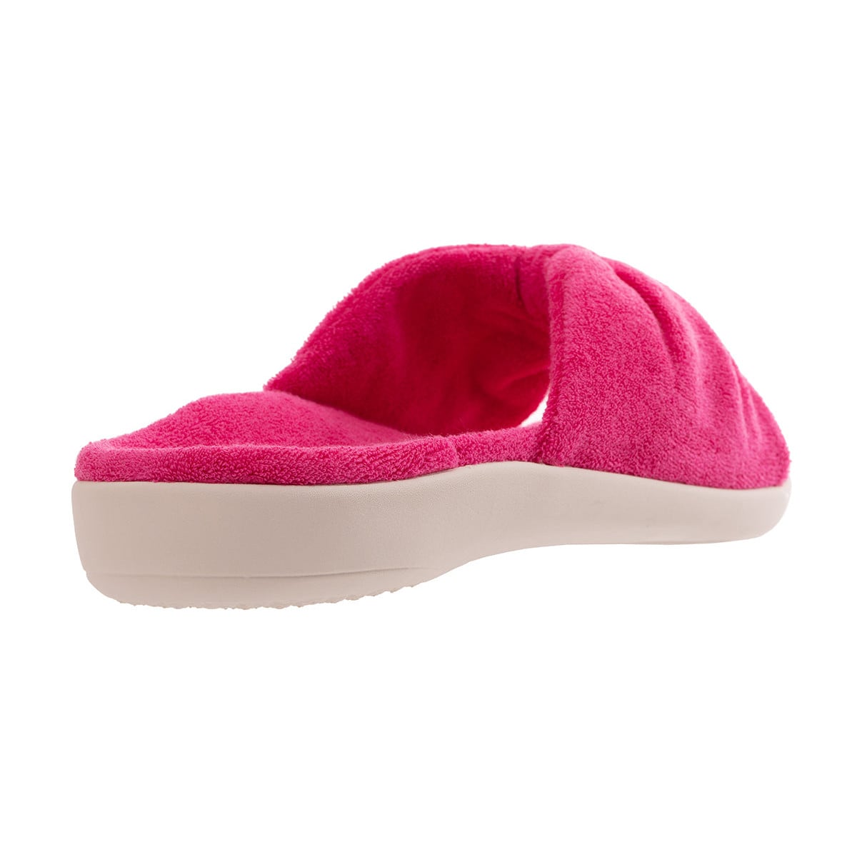 Revitalign Lounge Terry Women's Open-Toe Slide Slipper - Flamingo Pink
