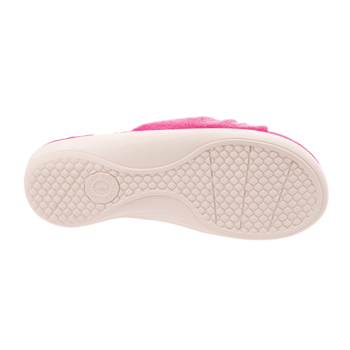 Revitalign Lounge Terry Women's Open-Toe Slide Slipper - Flamingo Pink