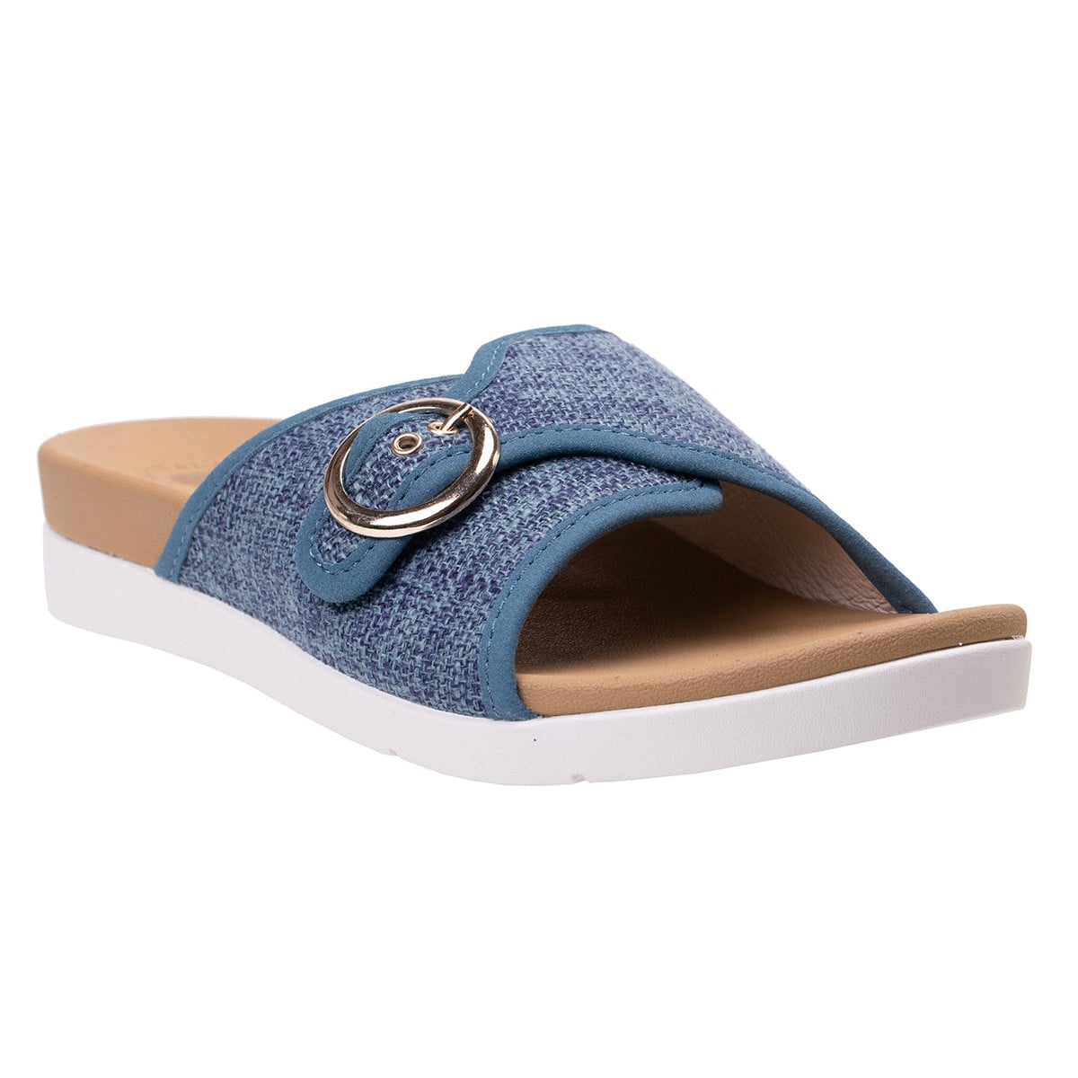 Revitalign Mabel Women's Buckle Slide Sandal - Blue