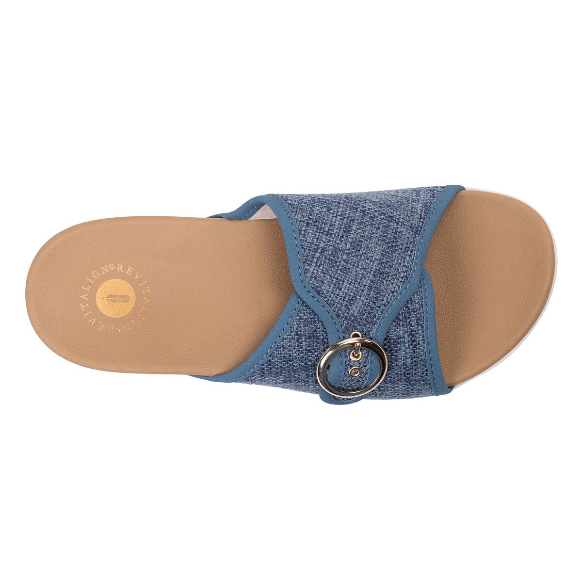 Revitalign Mabel Women's Buckle Slide Sandal - Blue