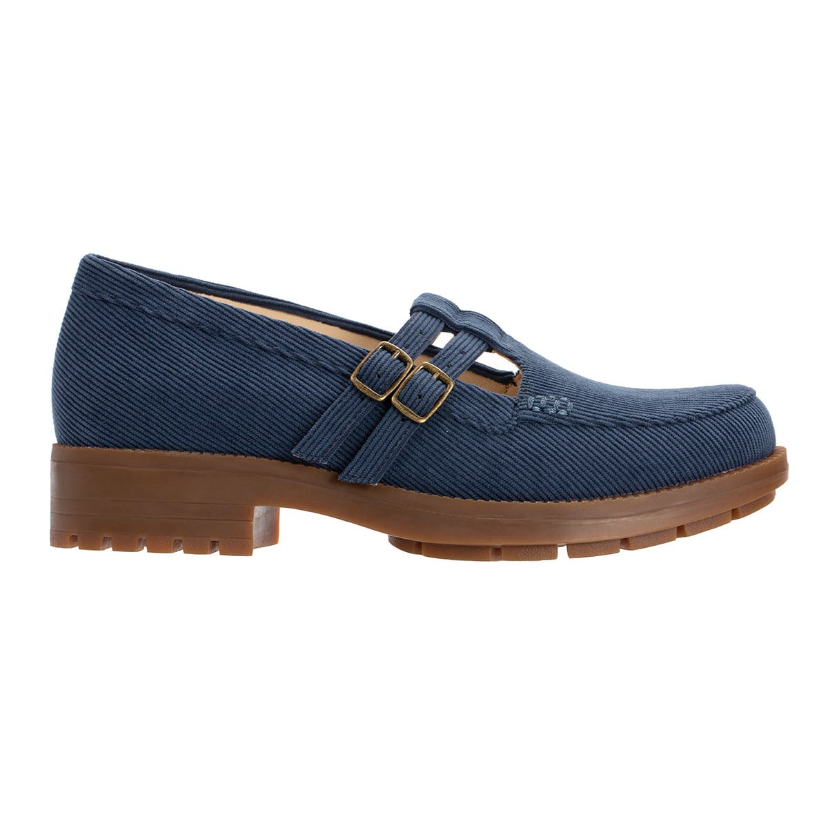 Revitalign Maple Women's Double-Strap Loafer - Navy Corduroy