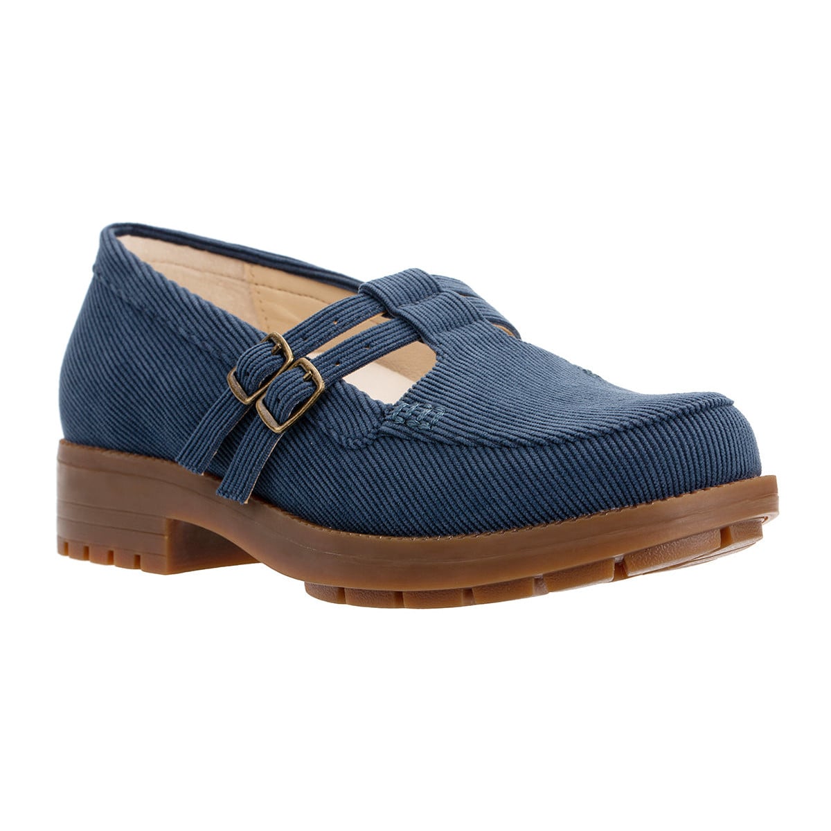 Revitalign Maple Women's Double-Strap Loafer - Navy Corduroy