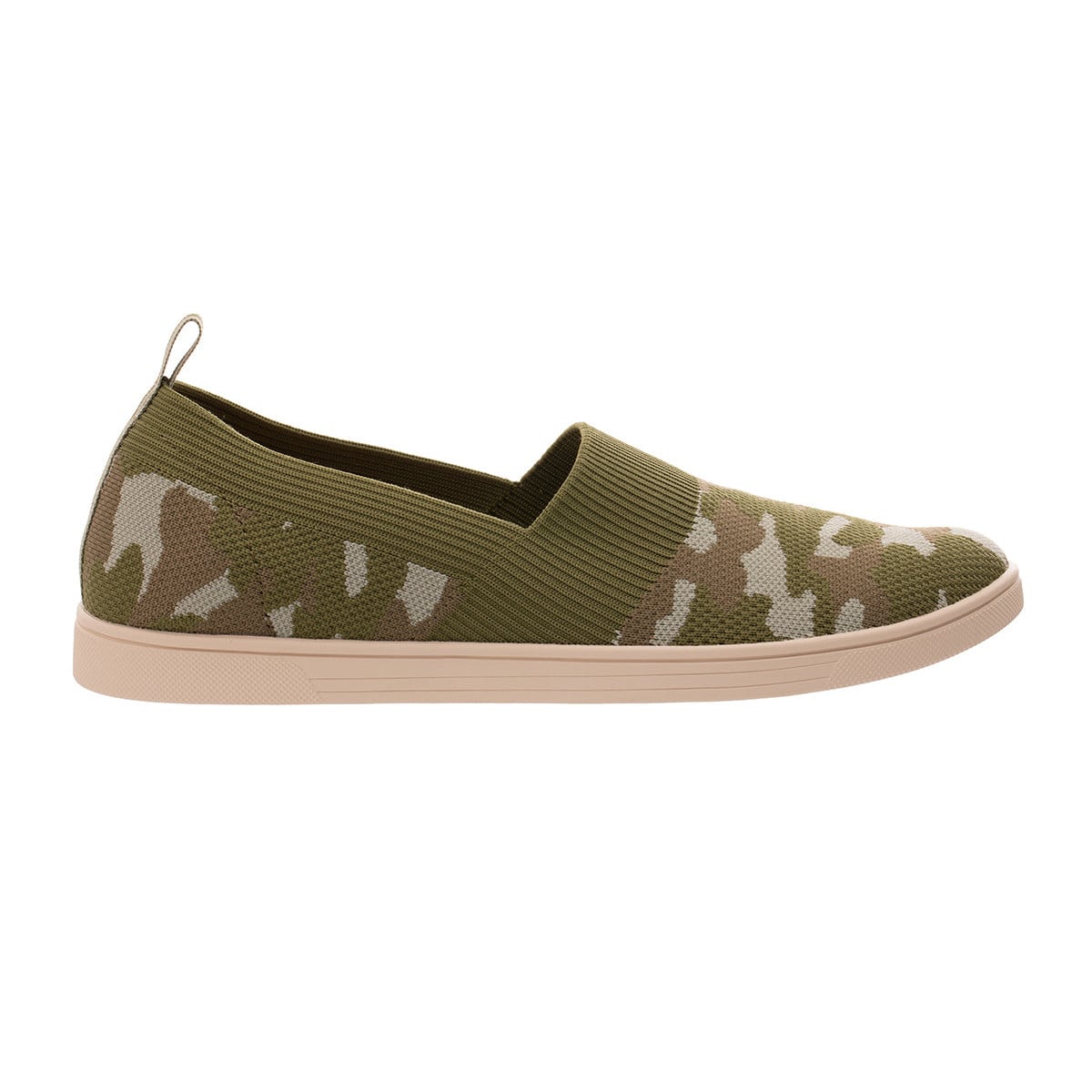Revitalign Mariner Camo Women's Knit Slip-On Sneaker - Olive