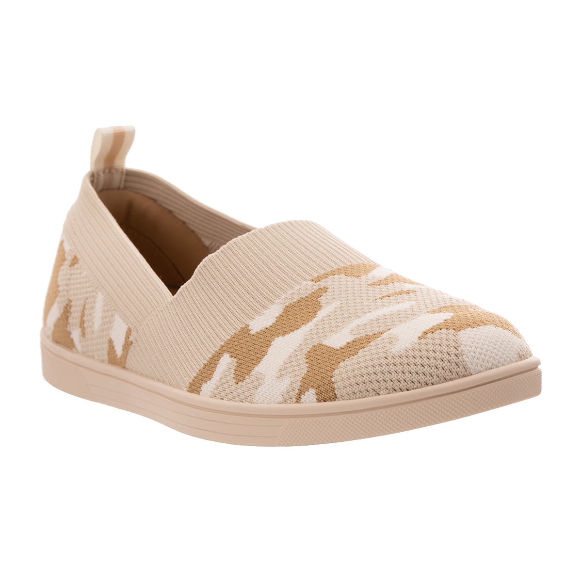 Revitalign Mariner Camo Women's Knit Slip-On Sneaker - Sesame