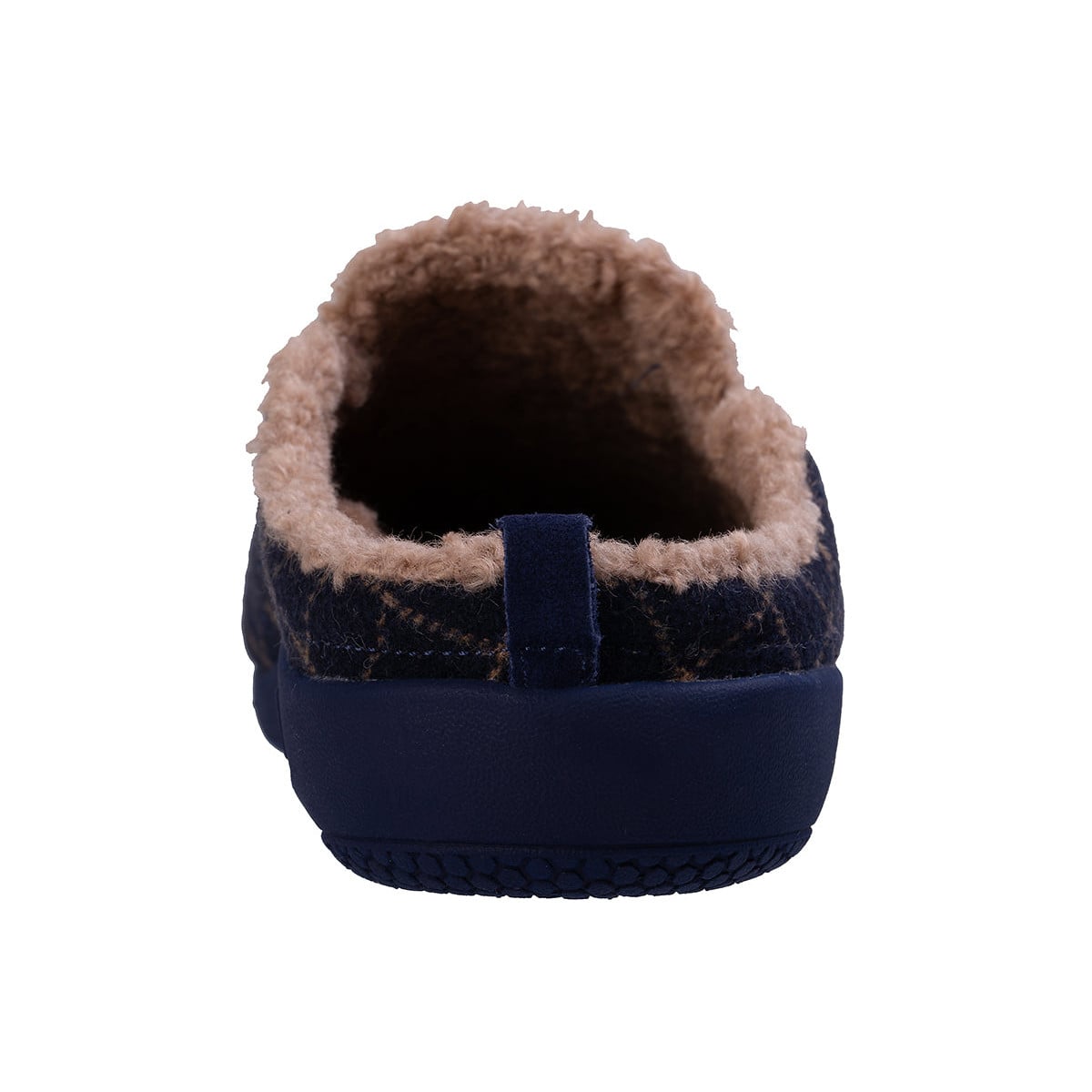 Revitalign Men's Dundee Windowpane Slipper - Navy