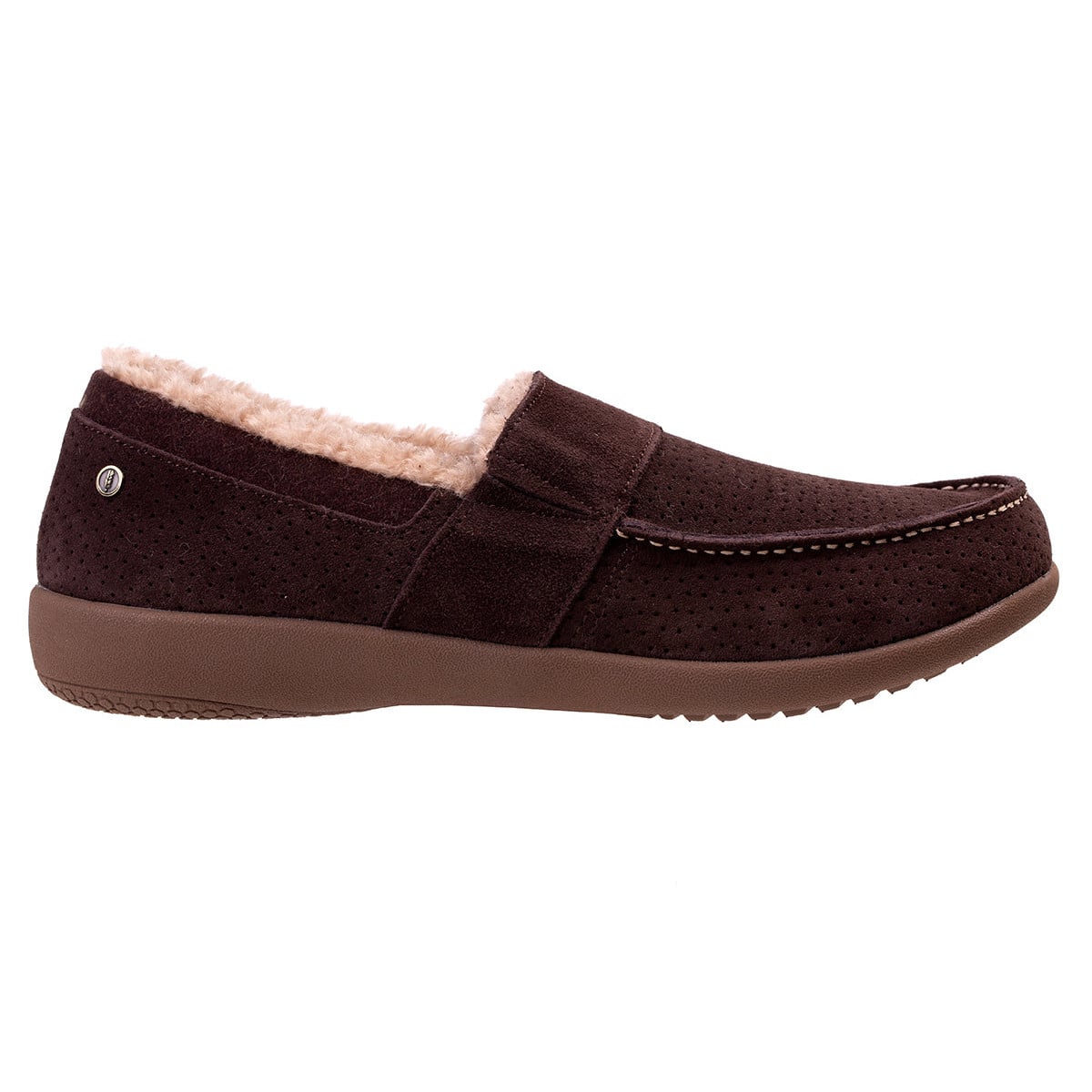 Revitalign Men's Fiesta Suede Slipper - Chocolate