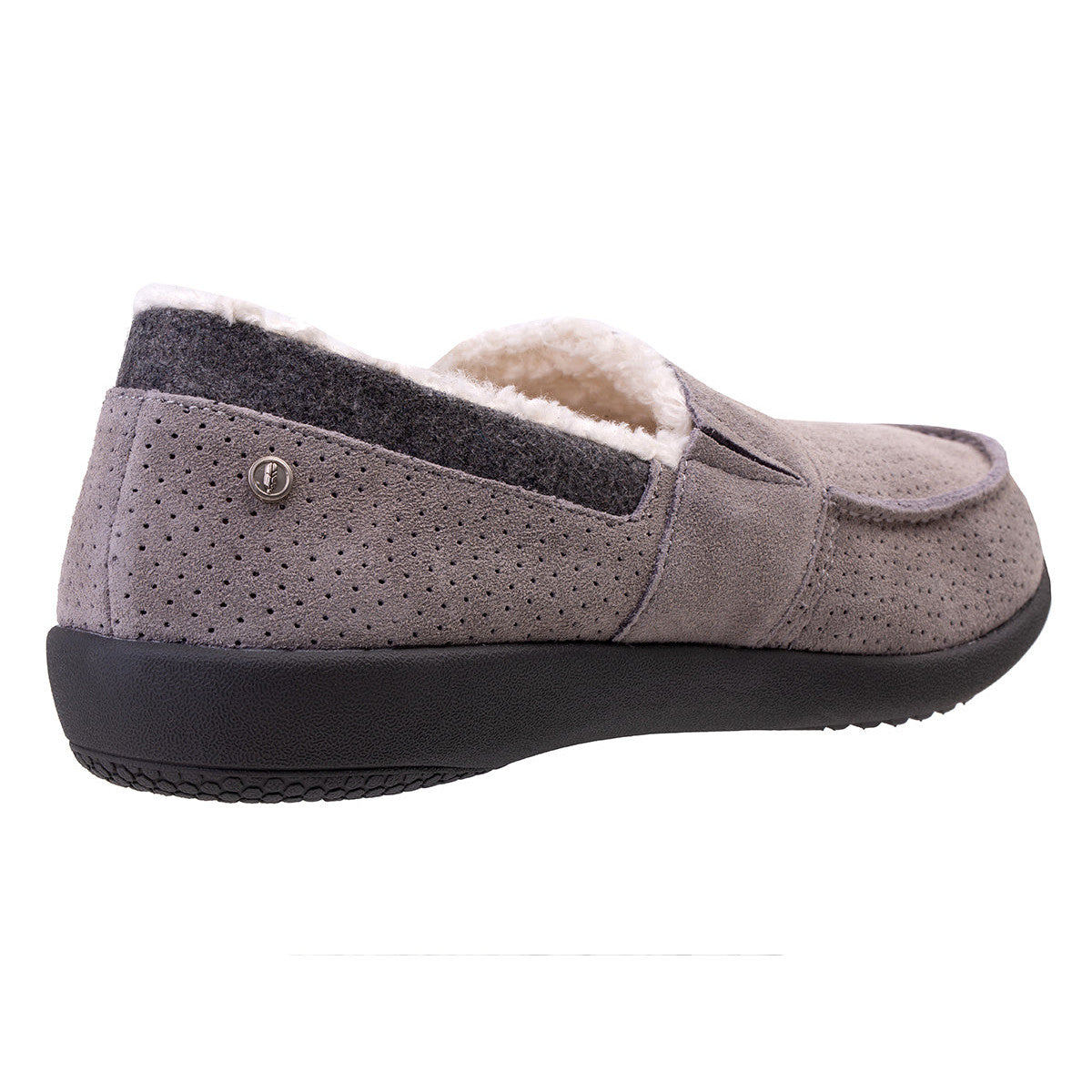 Revitalign Men's Fiesta Suede Slipper - Grey