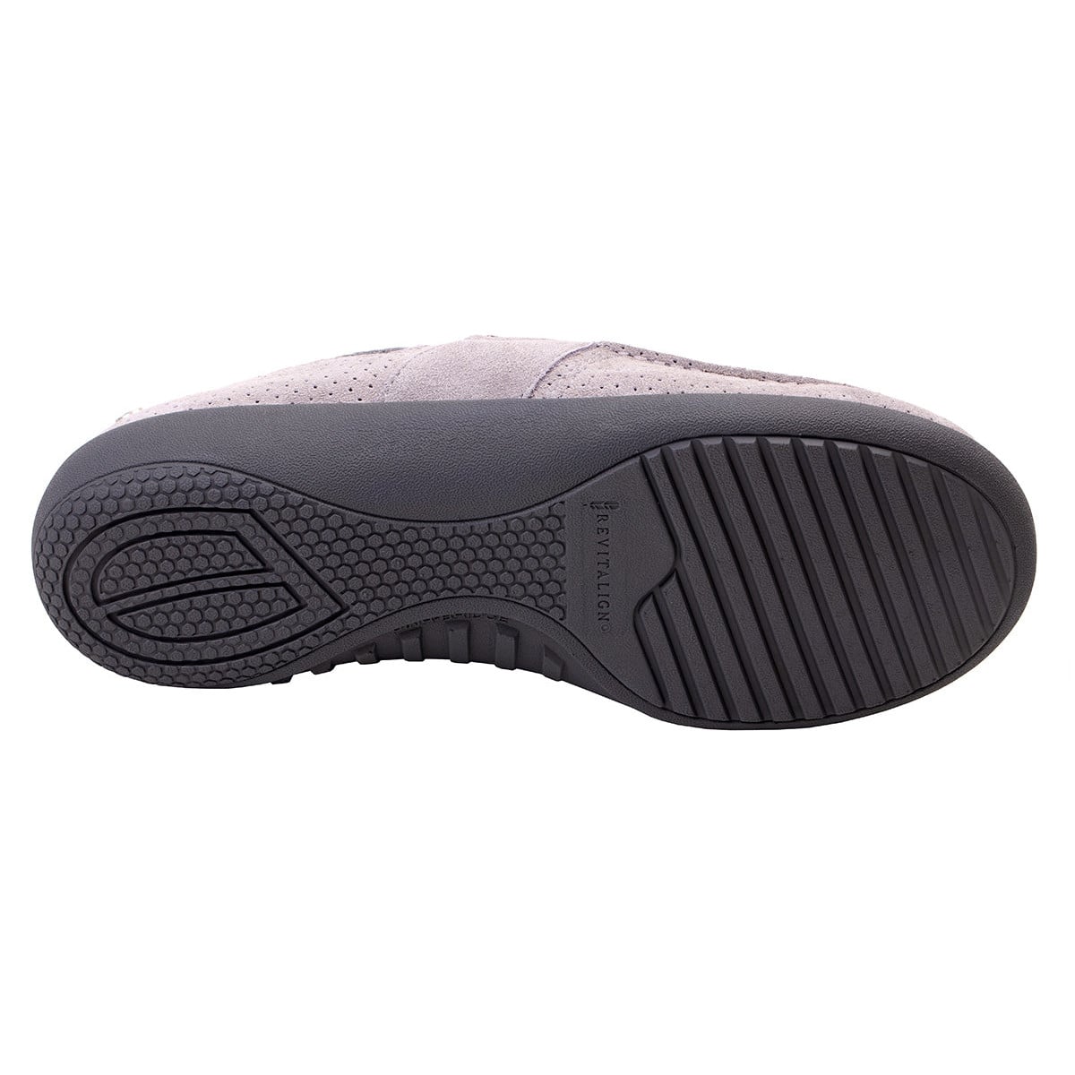 Revitalign Men's Fiesta Suede Slipper - Grey