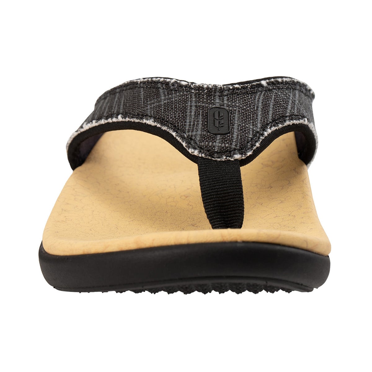 Revitalign Men's Yumi Canvas Toe-Post Sandal - Black