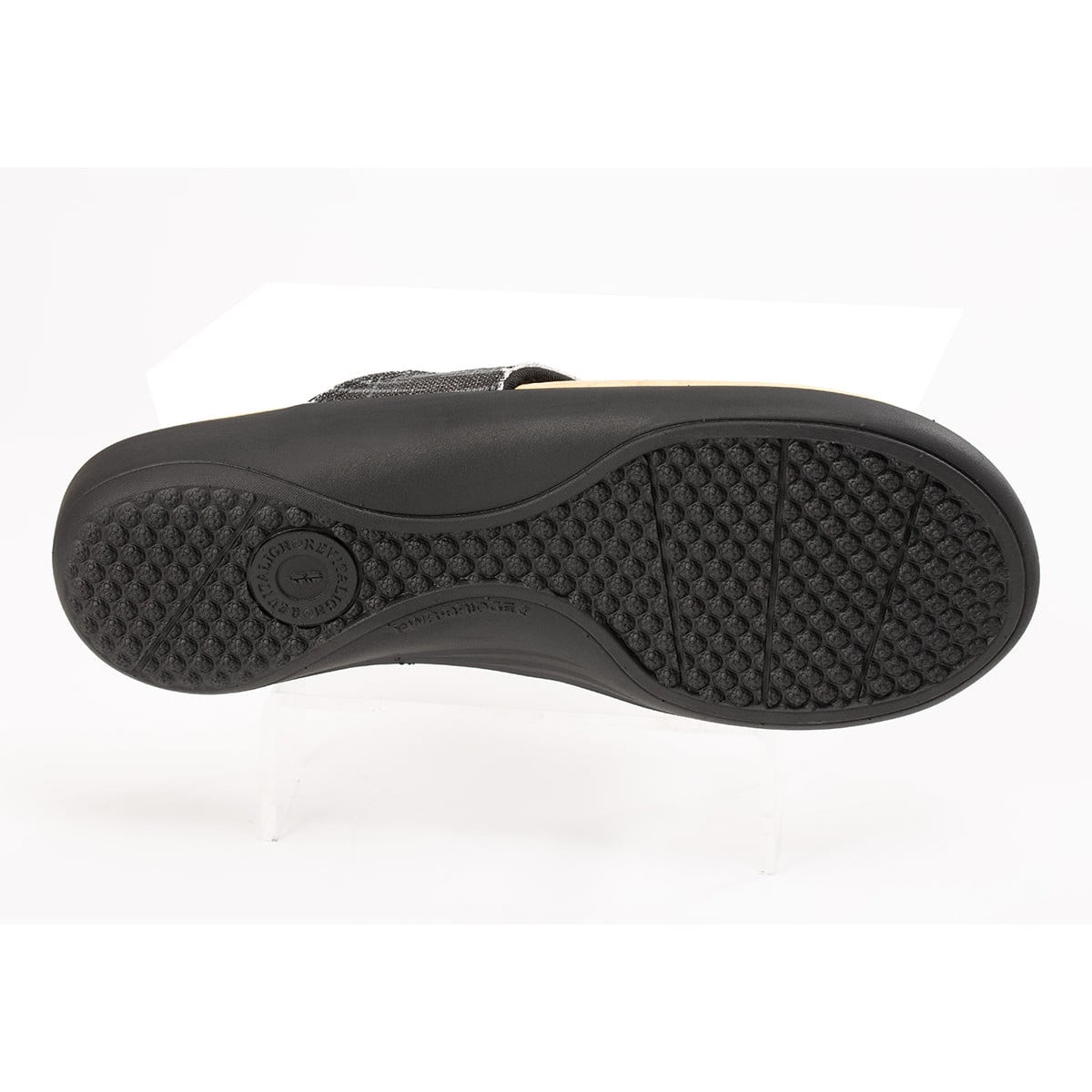 Revitalign Men's Yumi Canvas Toe-Post Sandal - Black