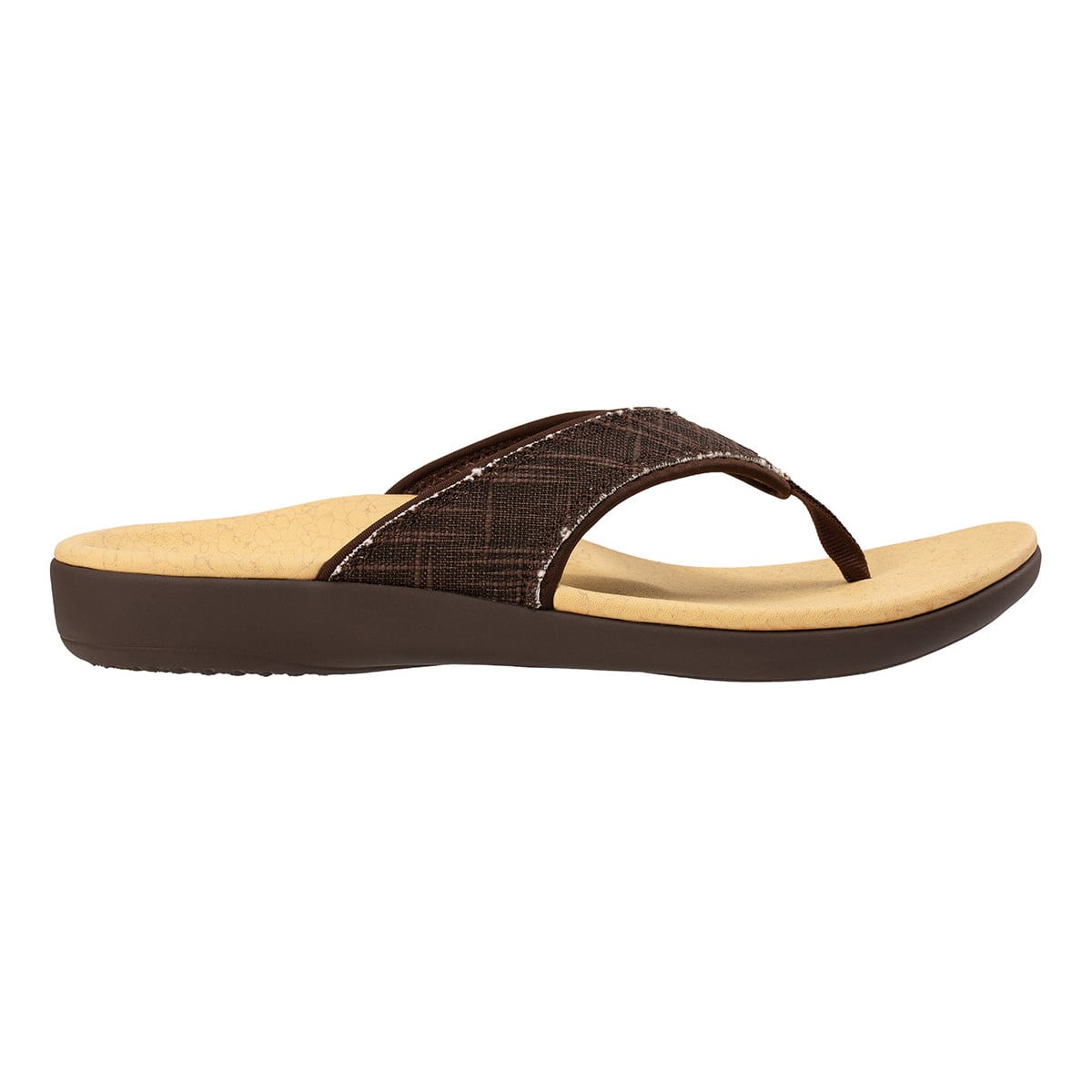 Revitalign Men's Yumi Canvas Toe-Post Sandal - Java